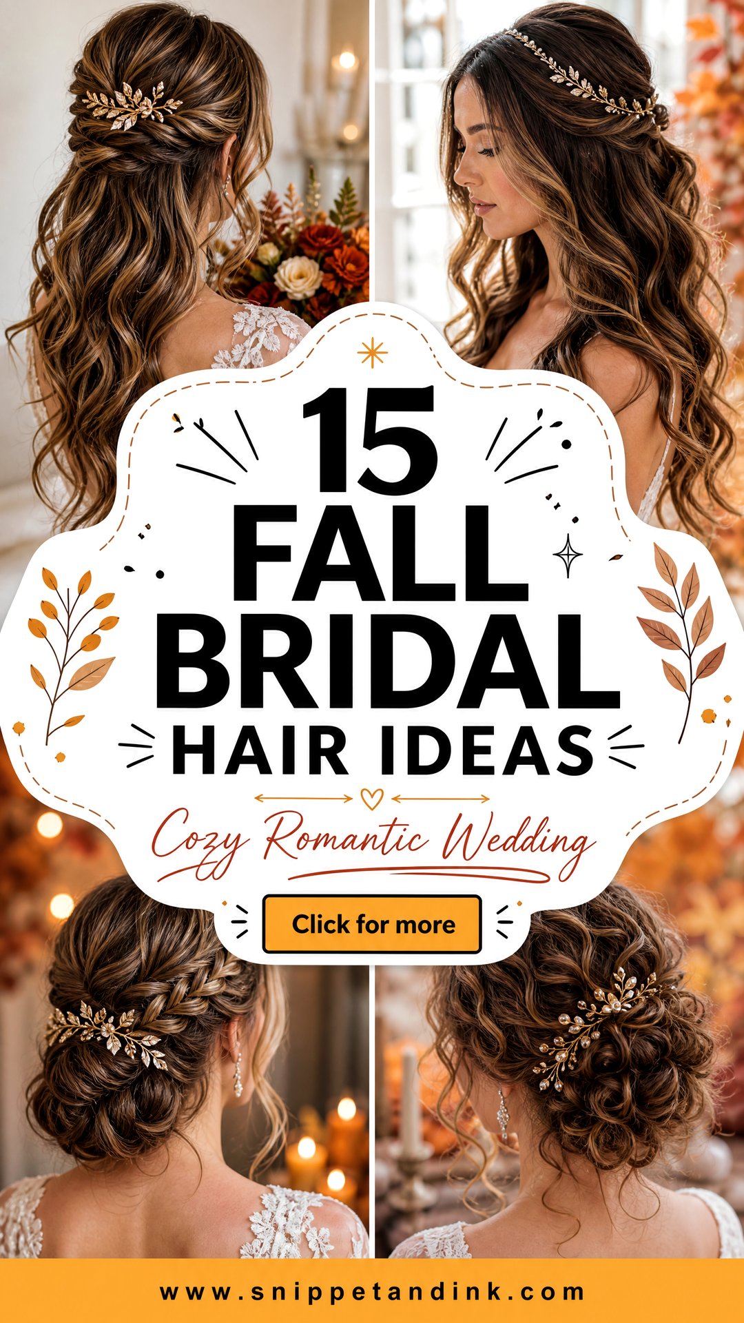 15 Fall Bridal Hair Ideas for a Cozy Romantic Wedding - 15 Fall Bridal Hair Ideas for a Cozy Romantic Wedding