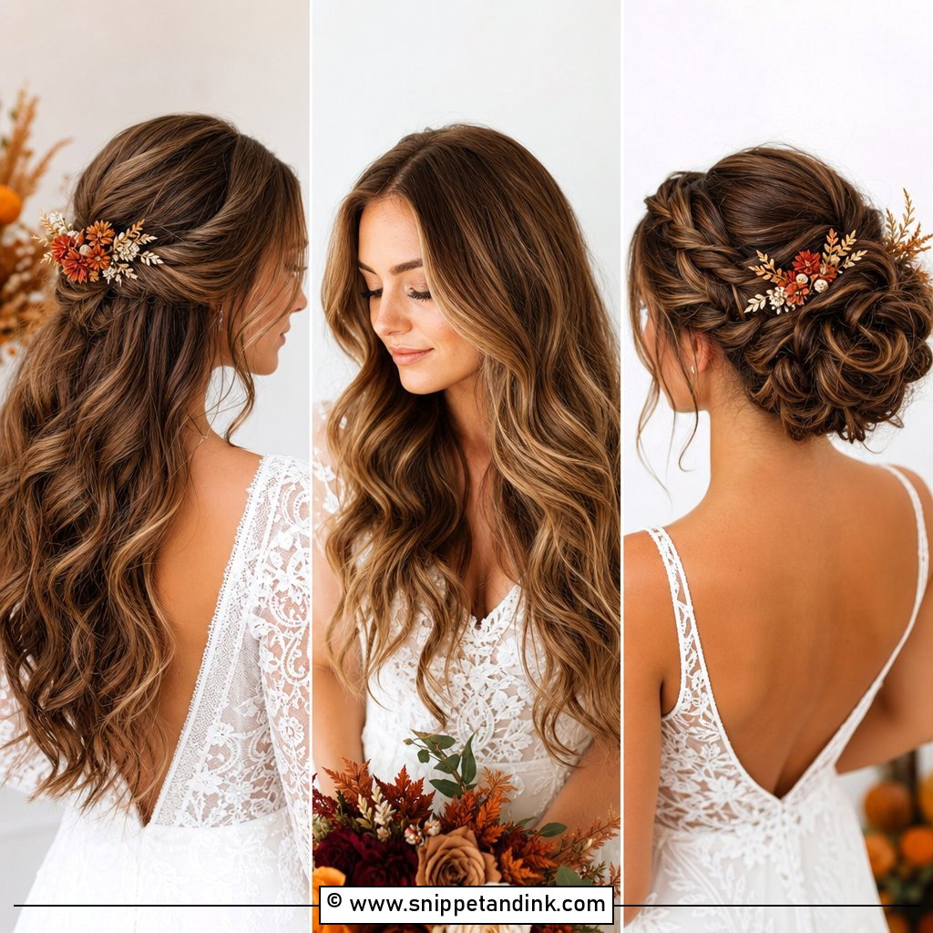 15 Fall Bridal Hair Ideas for a Cozy Romantic Wedding