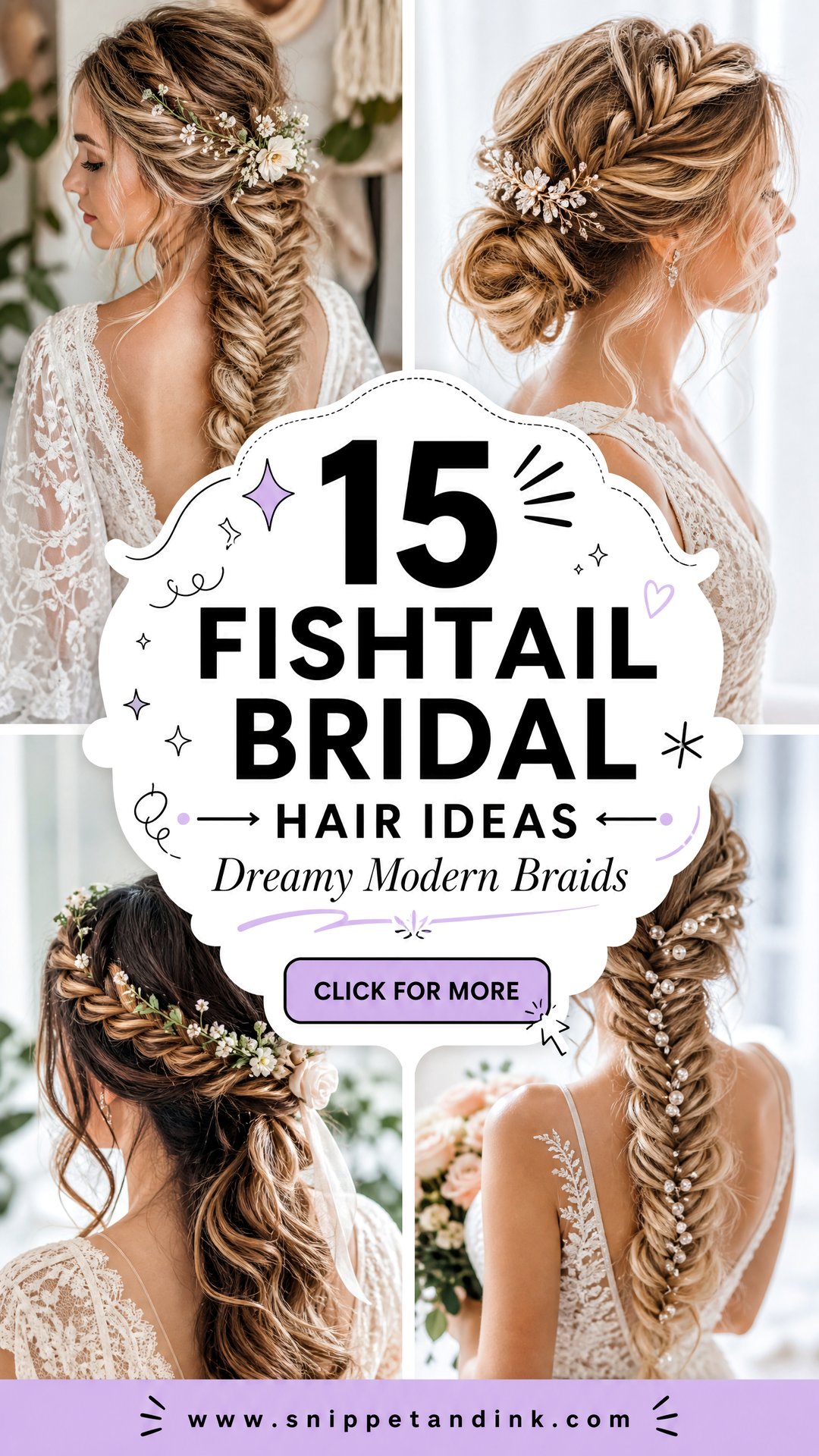 15 Fishtail Bridal Hair Ideas for Dreamy Modern Brides - 15 Fishtail Bridal Hair Ideas for Dreamy Modern Brides