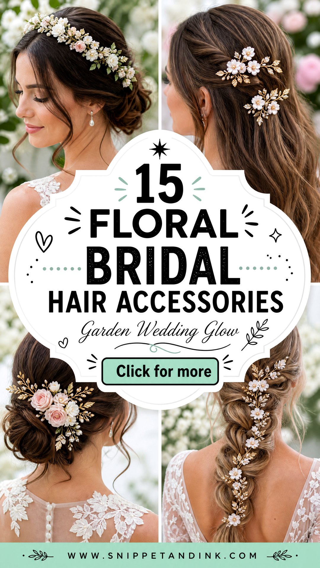 15 Floral Bridal Hair Accessories for a Garden Wedding - 15 Floral Bridal Hair Accessories for a Garden Wedding
