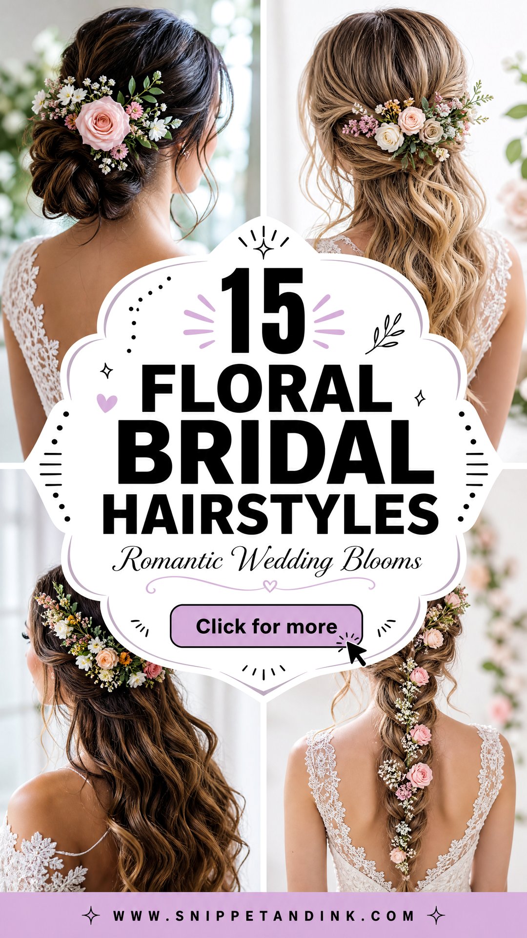15 Floral Bridal Hairstyles for a Romantic Wedding Look - 15 Floral Bridal Hairstyles for a Romantic Wedding Look