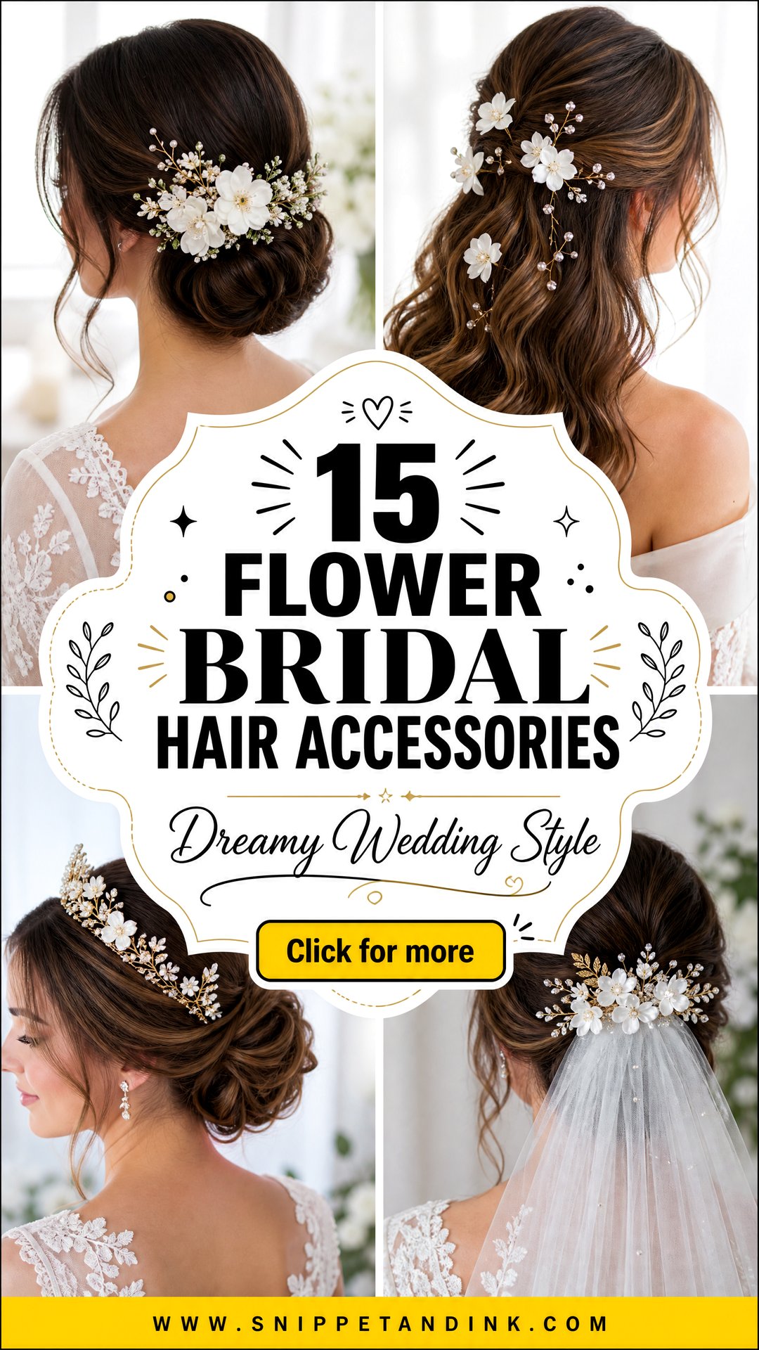 15 Flower Bridal Hair Accessories for Dreamy Wedding Style - 15 Flower Bridal Hair Accessories for Dreamy Wedding Style