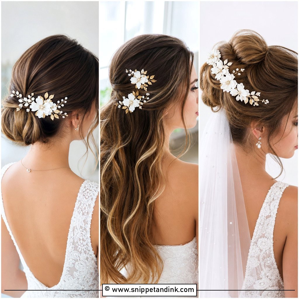 15 Flower Bridal Hair Accessories for Dreamy Wedding Style