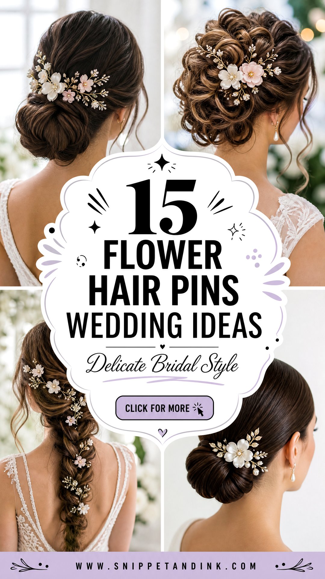 15 Flower Hair Pins Wedding Ideas for Delicate Bridal Style - 15 Flower Hair Pins Wedding Ideas for Delicate Bridal Style