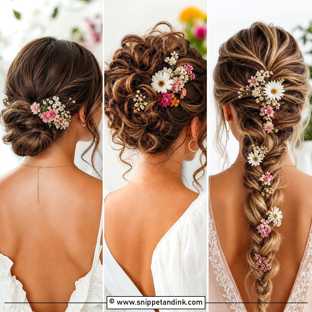 15 Flower Hair Pins Wedding Ideas for Delicate Bridal Style