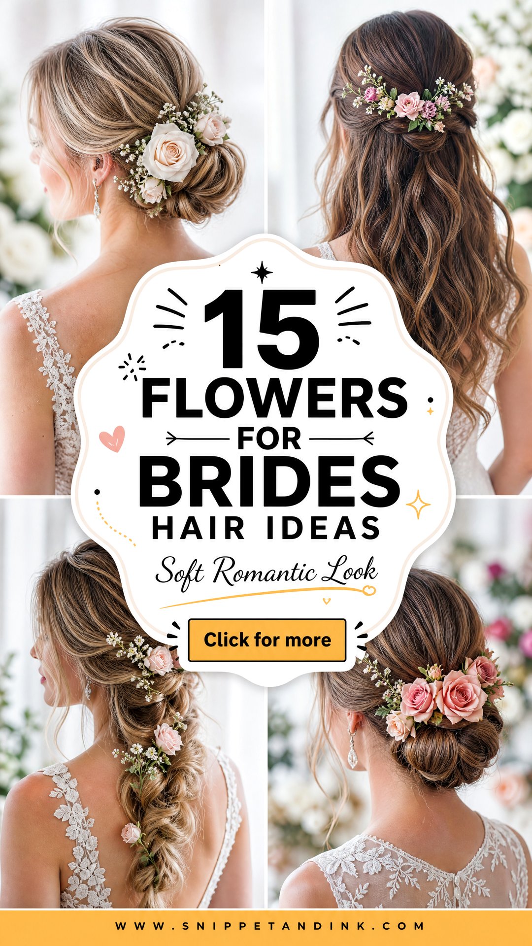 15 Flowers for Brides Hair Ideas for a Soft Romantic Look - 15 Flowers for Brides Hair Ideas for a Soft Romantic Look
