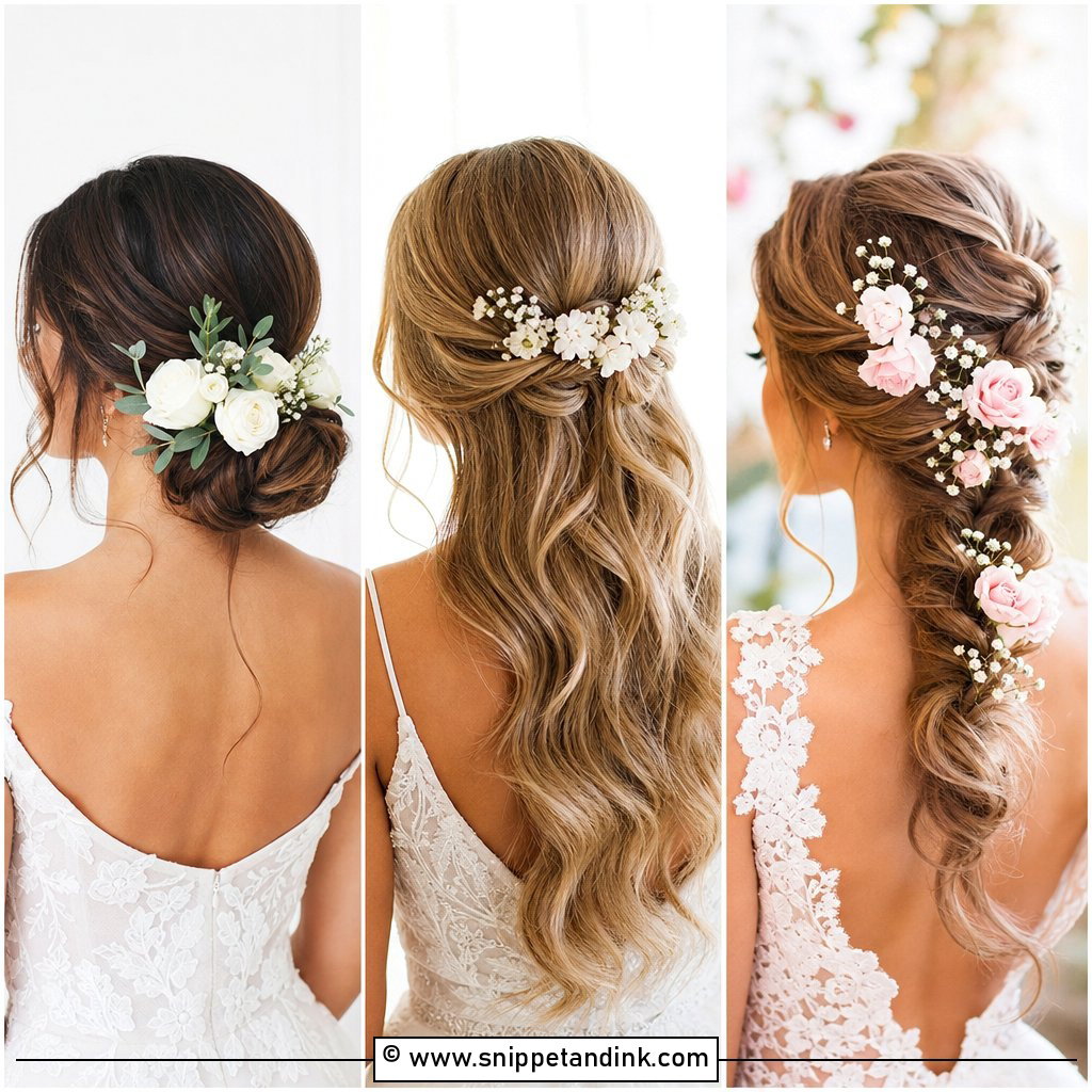 15 Flowers for Brides Hair Ideas for a Soft Romantic Look