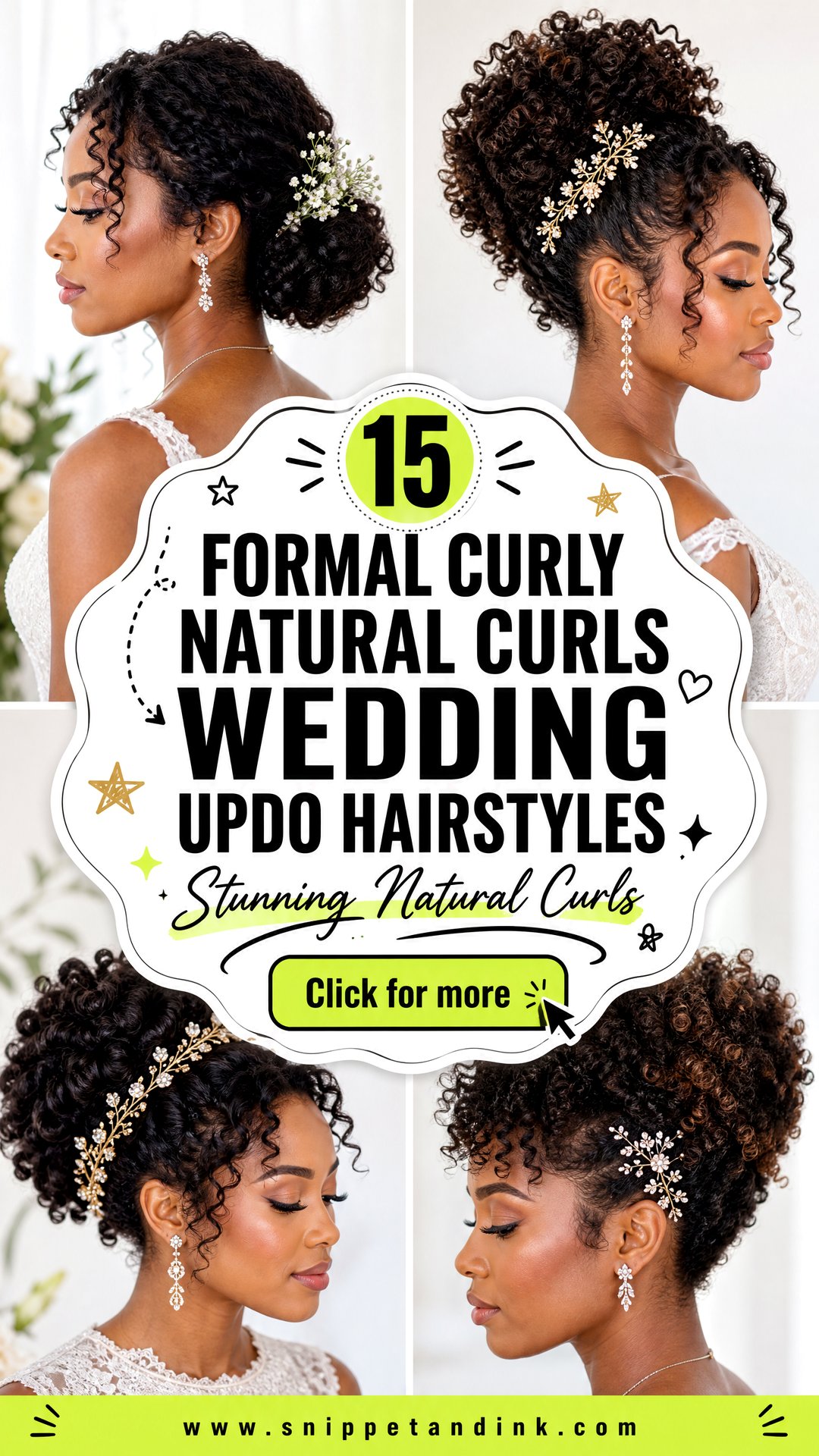 15 Formal Curly Natural Curls Wedding Updo Hairstyles for Brides - 15 Formal Curly Natural Curls Wedding Updo Hairstyles for Brides