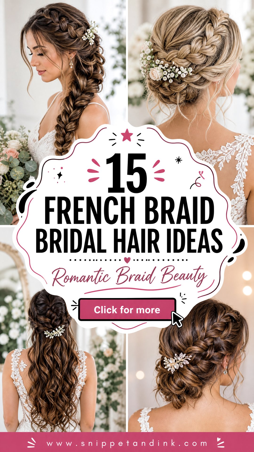 15 French Braid Bridal Hair Ideas for Romantic Brides - 15 French Braid Bridal Hair Ideas for Romantic Brides