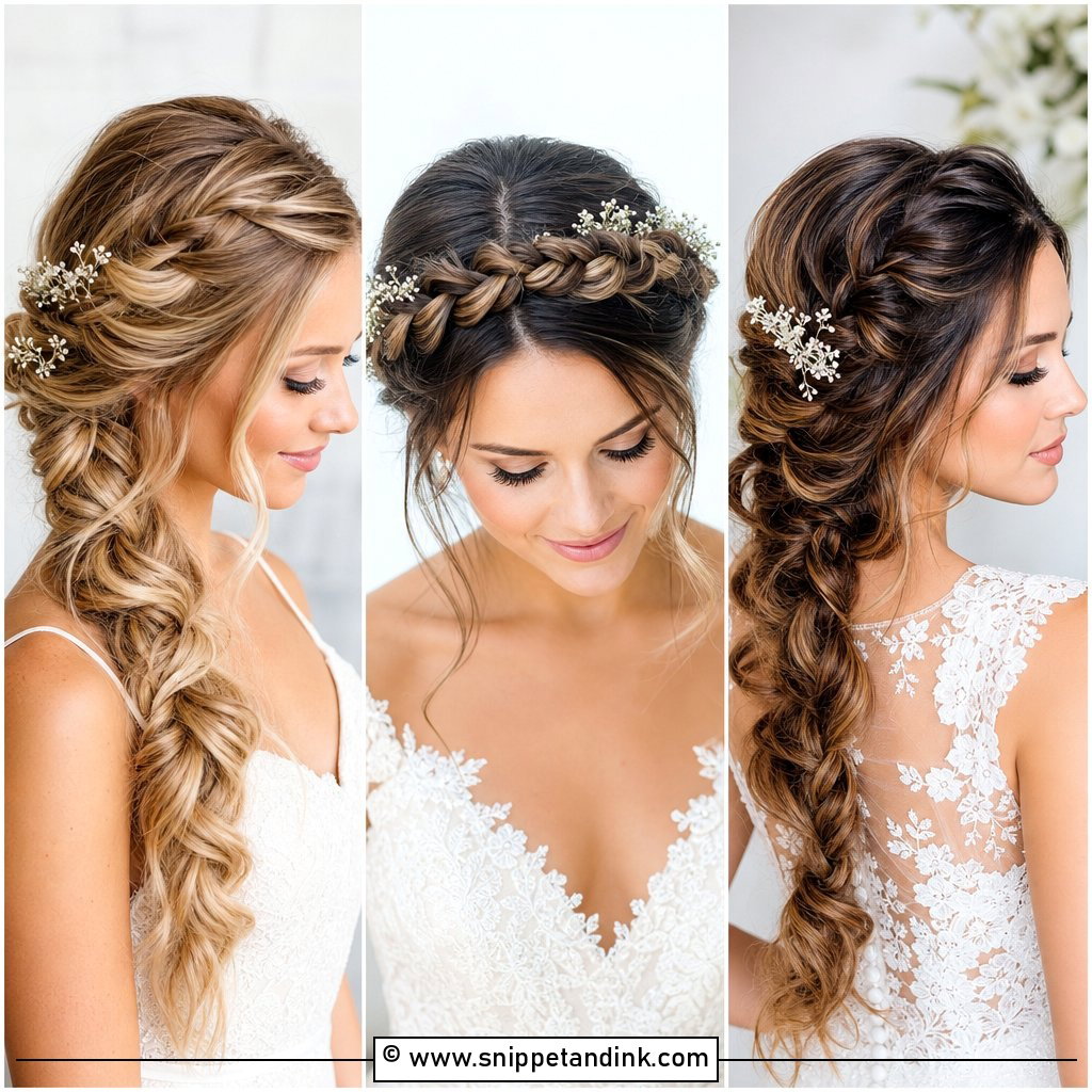 15 French Braid Bridal Hair Ideas for Romantic Brides