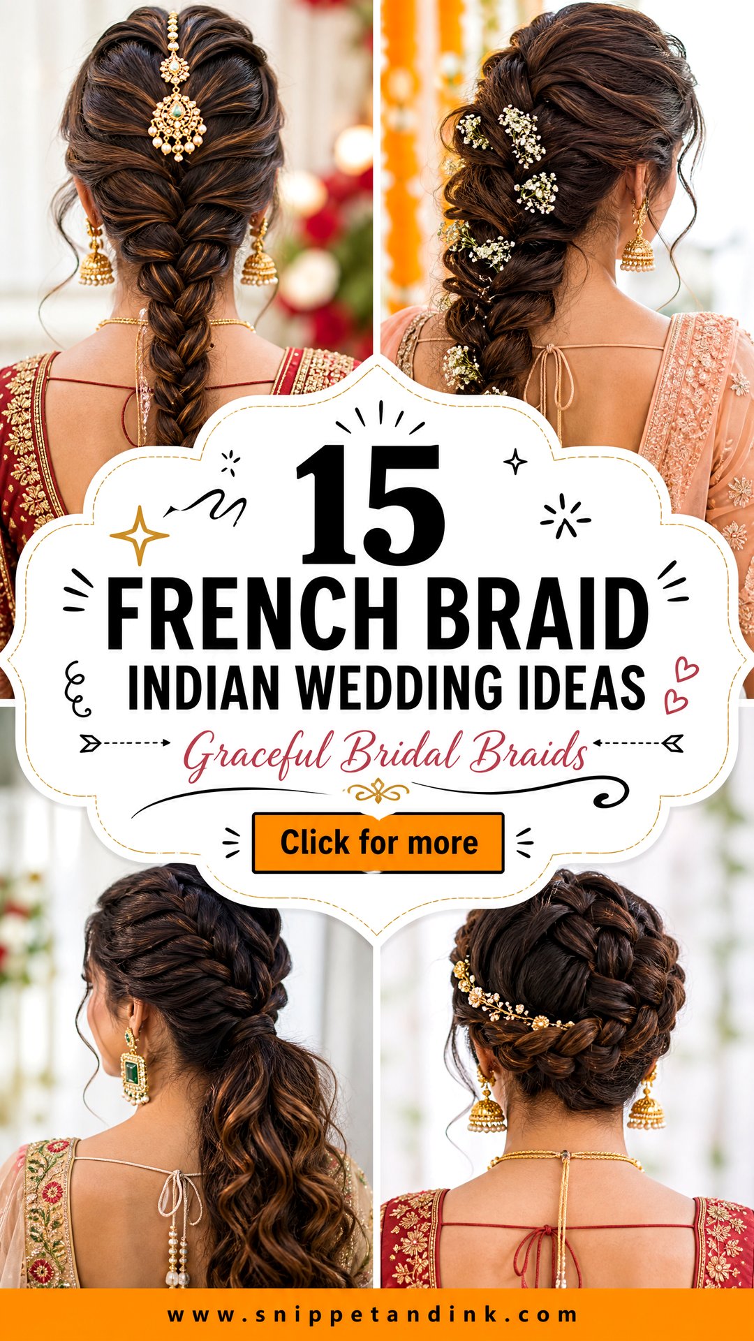 15 French Braid Indian Wedding Ideas for Graceful Brides - 15 French Braid Indian Wedding Ideas for Graceful Brides