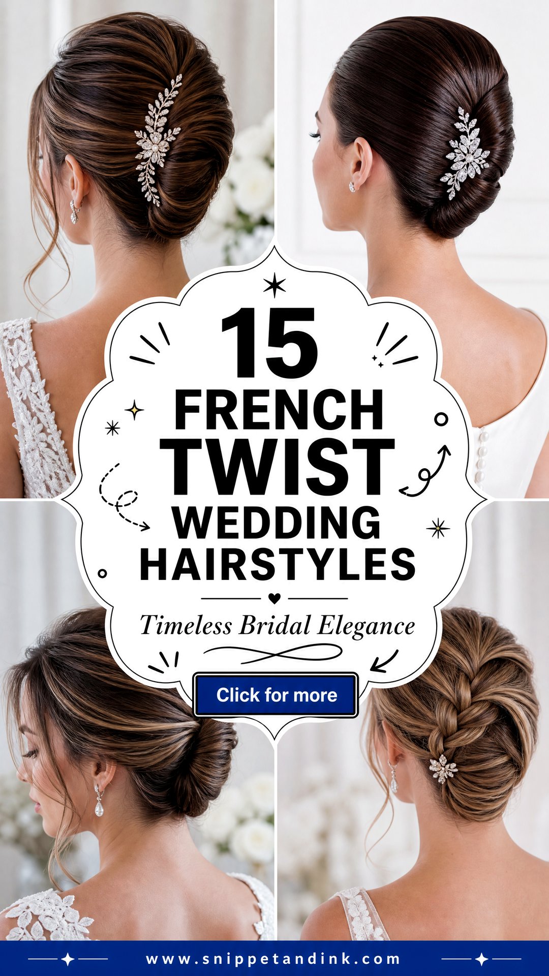 15 French Twist Wedding Hairstyles for Timeless Elegance - 15 French Twist Wedding Hairstyles for Timeless Elegance