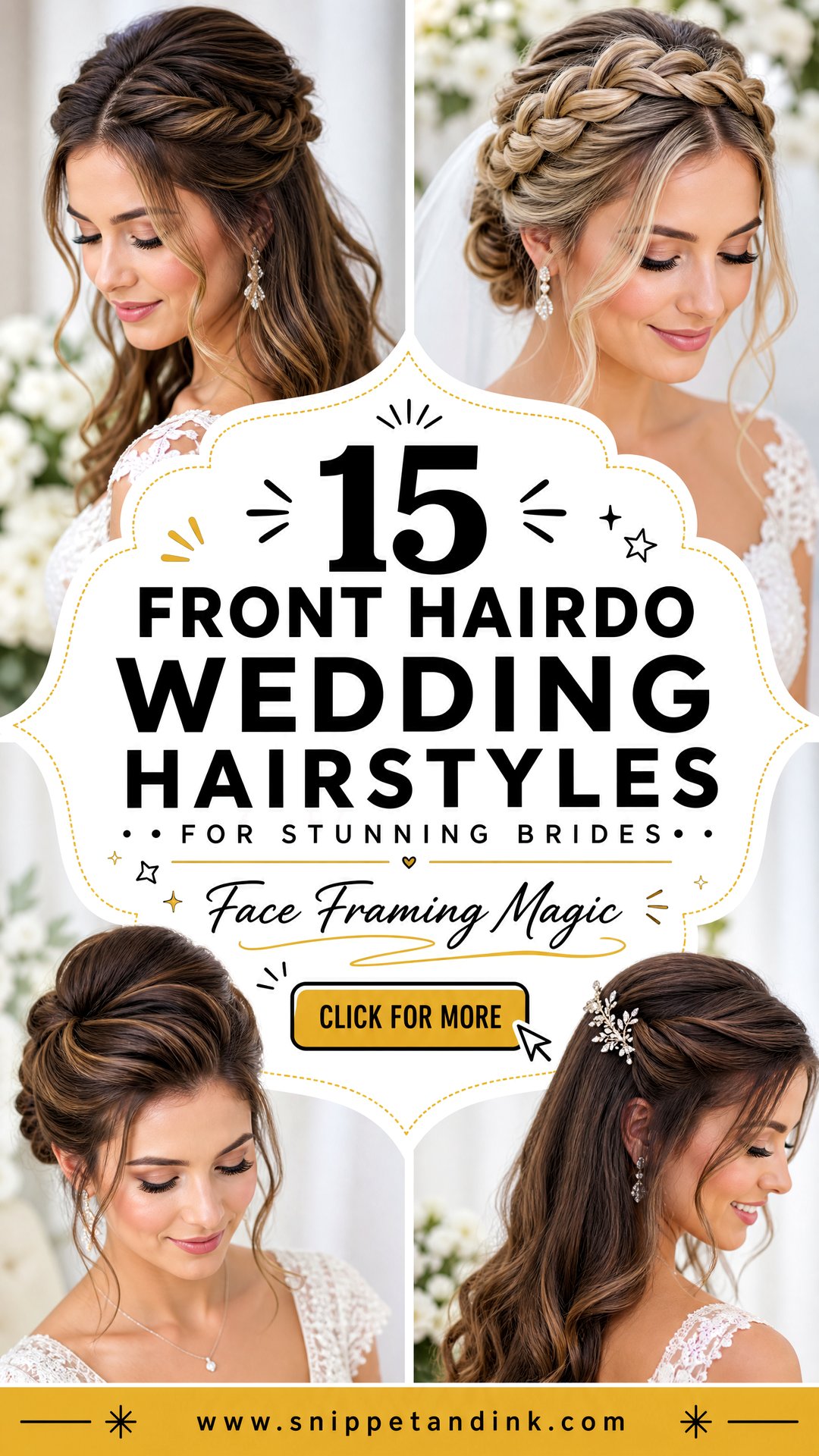 15 Front Hairdo Wedding Hairstyles for Stunning Brides - 15 Front Hairdo Wedding Hairstyles for Stunning Brides
