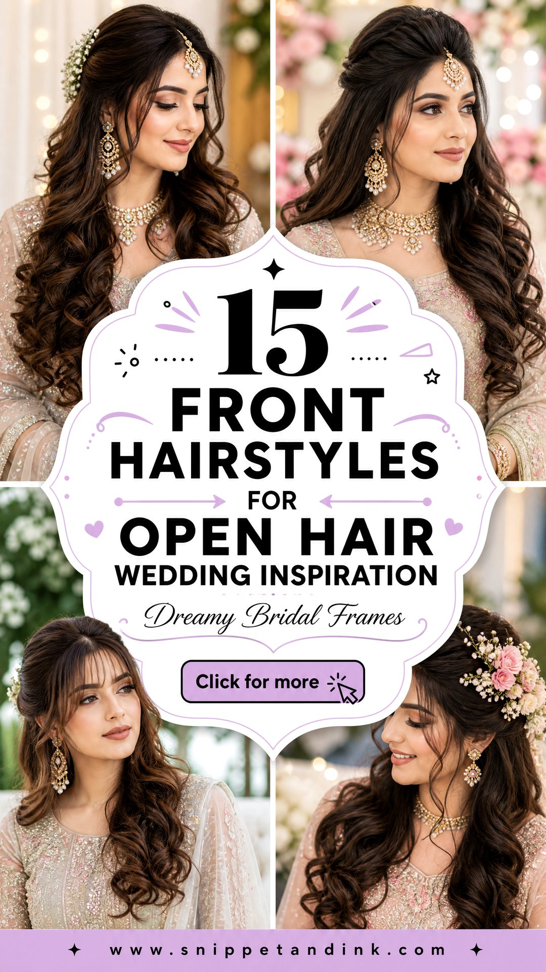 15 Front Hairstyles for Open Hair Wedding Inspiration - 15 Front Hairstyles for Open Hair Wedding Inspiration