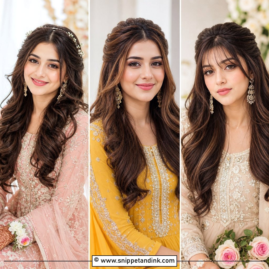 15 Front Hairstyles for Open Hair Wedding Inspiration