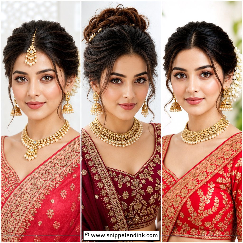 15 Front Look Bridal Juda Hairstyles for Elegant Brides