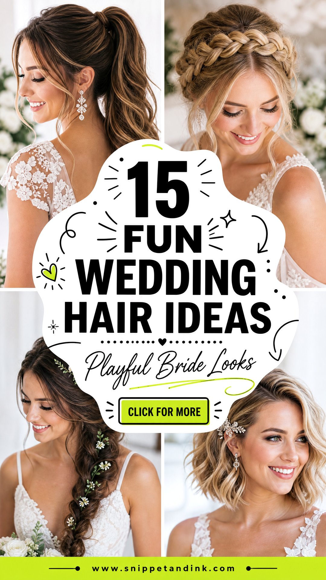 15 Fun Wedding Hair Ideas for Playful Brides This Season - 15 Fun Wedding Hair Ideas for Playful Brides This Season