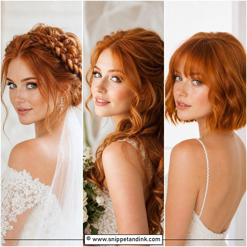 15 Ginger Bridal Hair Ideas for a Warm Wedding Glow Today