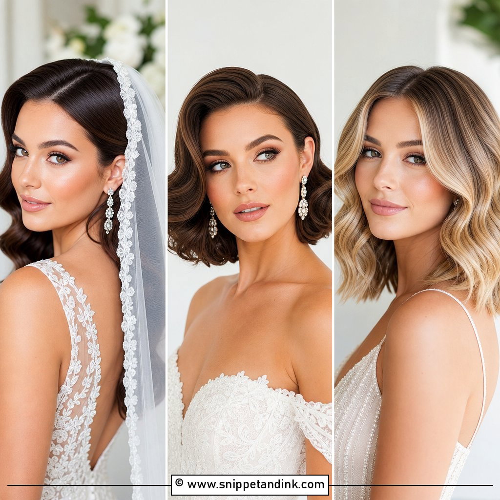 15 Glam Waves Bridal Hair Ideas for Red-Carpet Romance