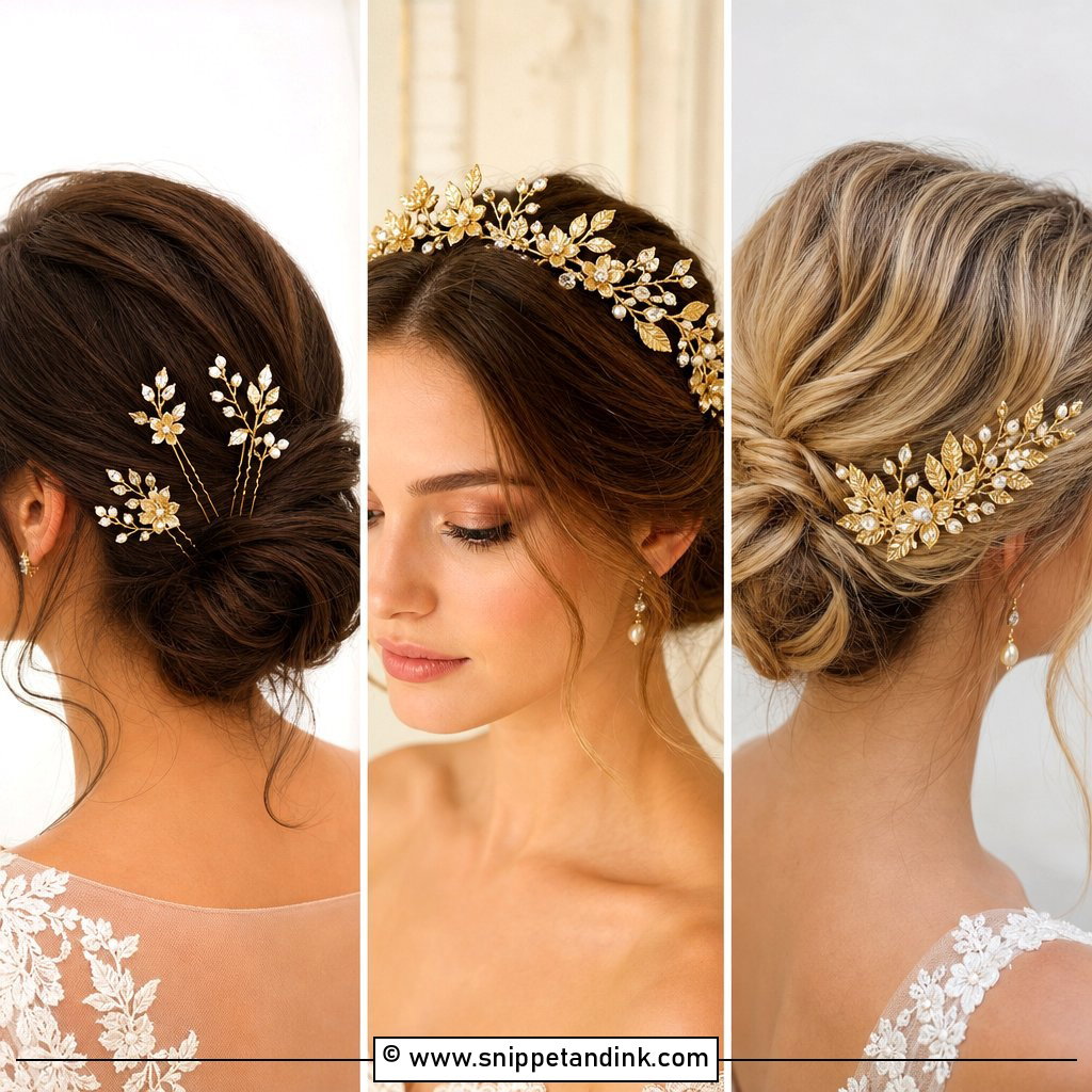 15 Gold Bridal Hair Accessories for a Luxe Wedding Look