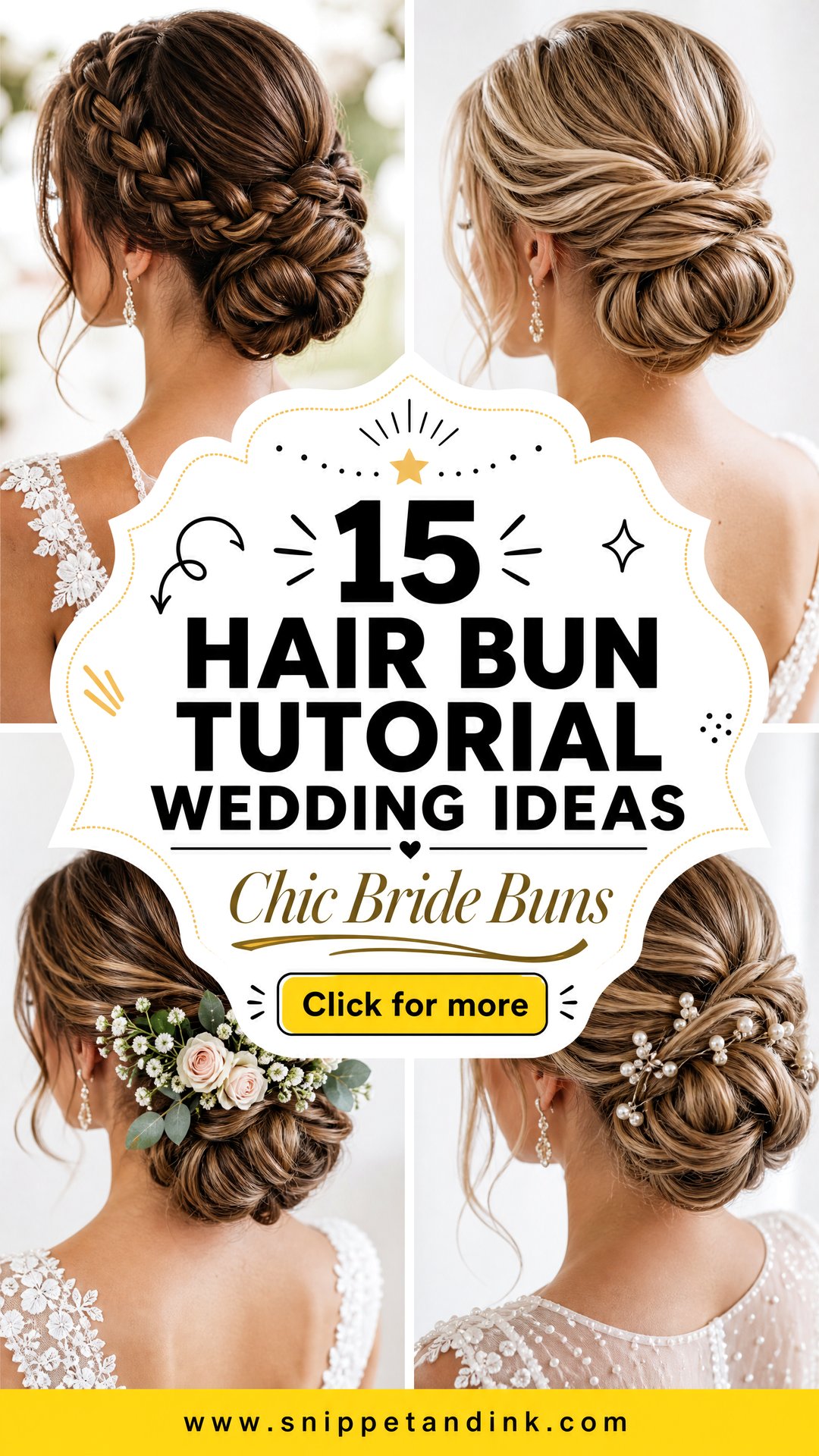 15 Hair Bun Tutorial Wedding Ideas for Chic Brides - 15 Hair Bun Tutorial Wedding Ideas for Chic Brides