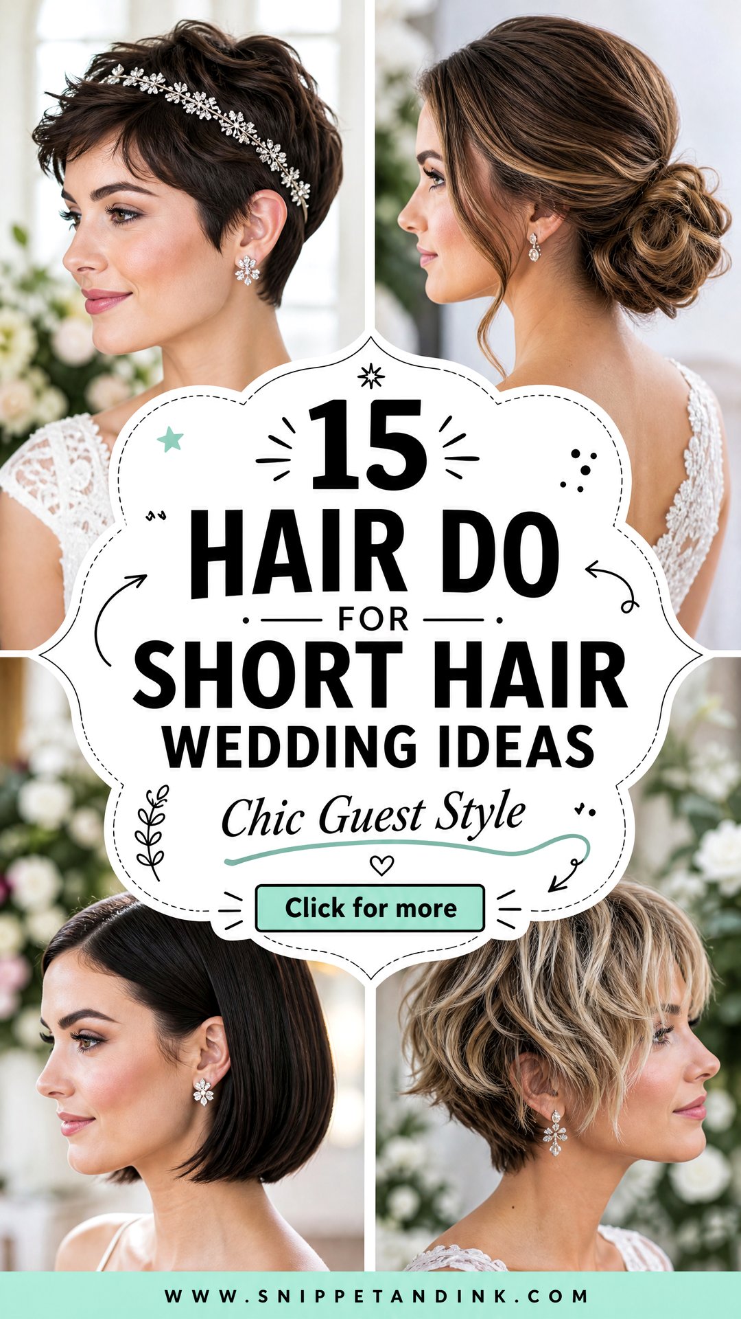 15 Hair Do for Short Hair Wedding Ideas for Chic Guests - 15 Hair Do for Short Hair Wedding Ideas for Chic Guests