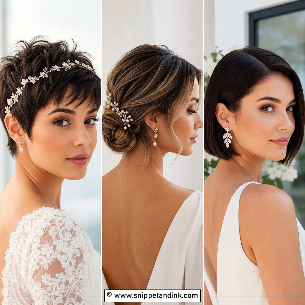 15 Hair Do for Short Hair Wedding Ideas for Chic Guests