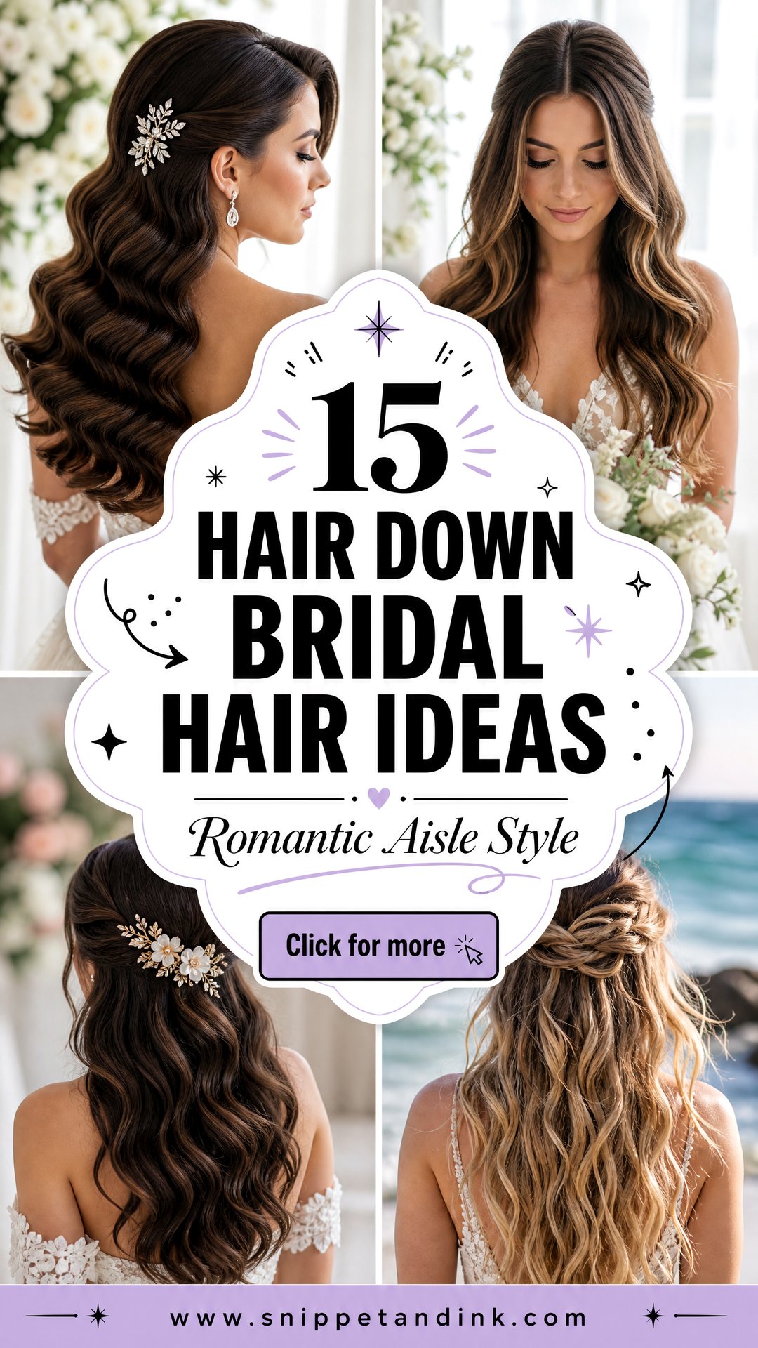 15 Hair Down Bridal Hair Ideas for Romantic Aisle Style - 15 Hair Down Bridal Hair Ideas for Romantic Aisle Style