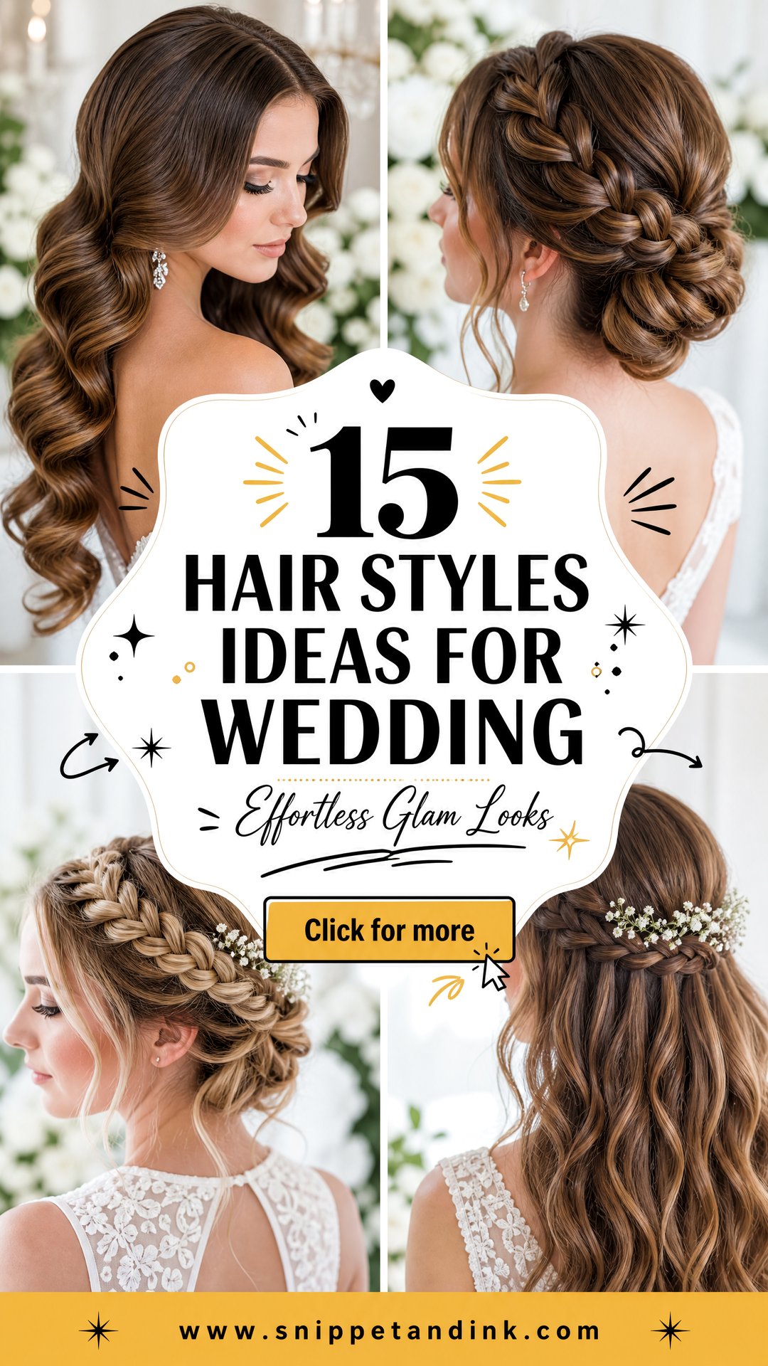 15 Hair Styles Ideas for Wedding for Effortless Glam - 15 Hair Styles Ideas for Wedding for Effortless Glam