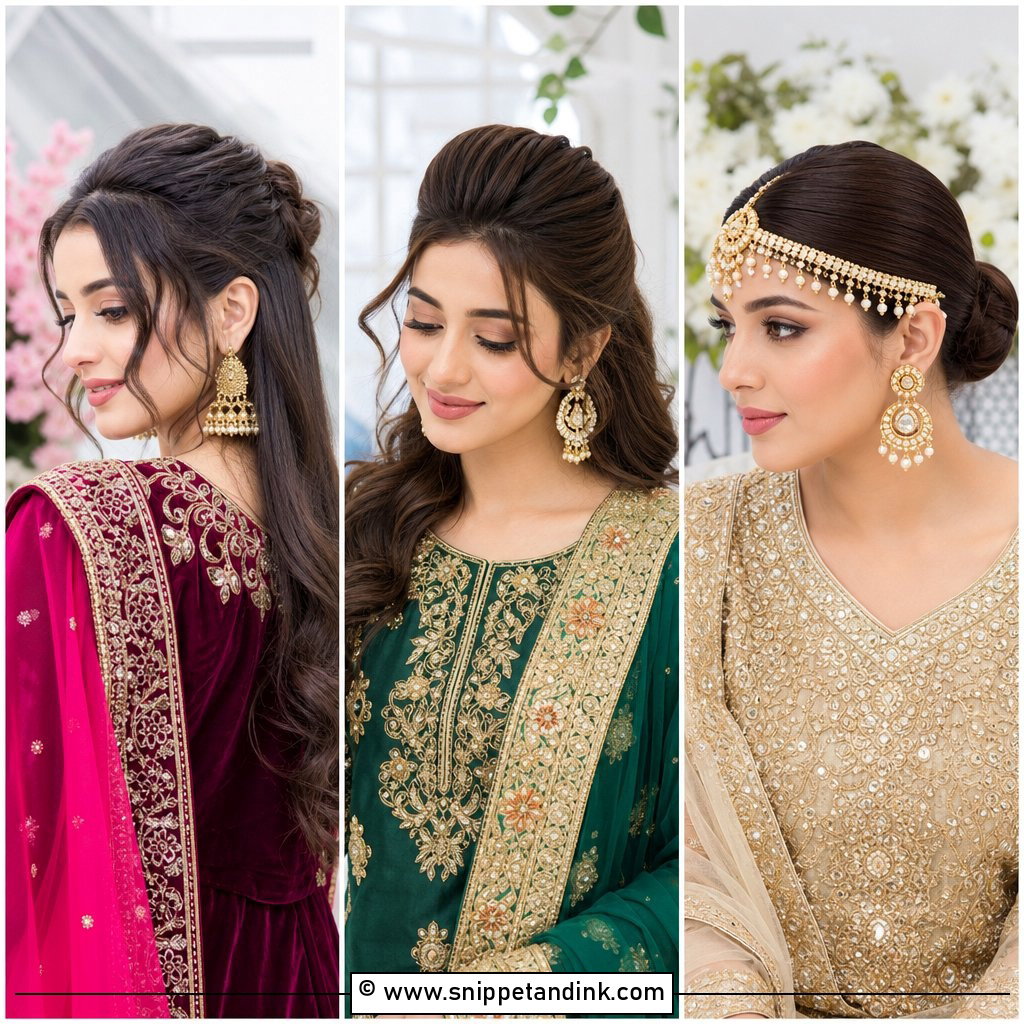 15 Hair Styles for Pakistani Wedding for Regal Festive Glam