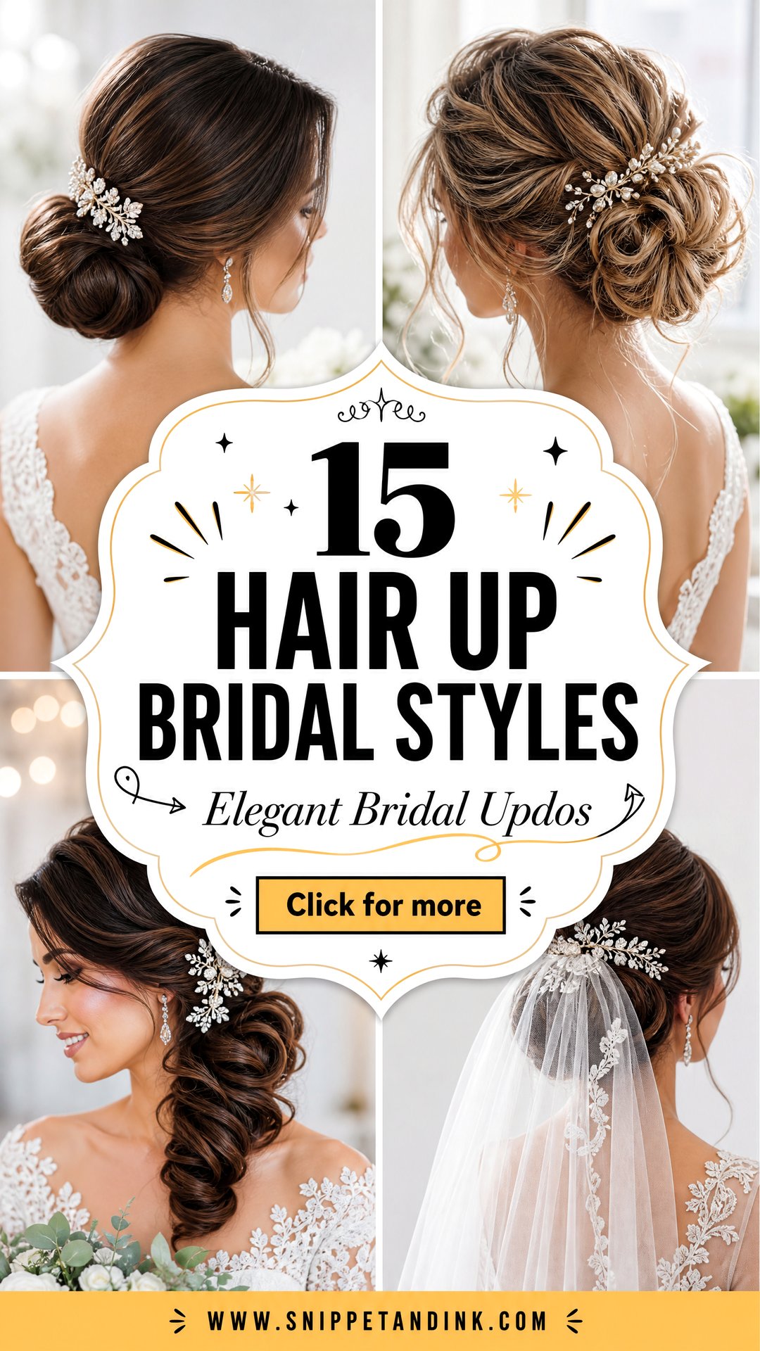 15 Hair Up Bridal Styles Elegant Updos for Brides - 15 Hair Up Bridal Styles: Elegant Updos for Brides