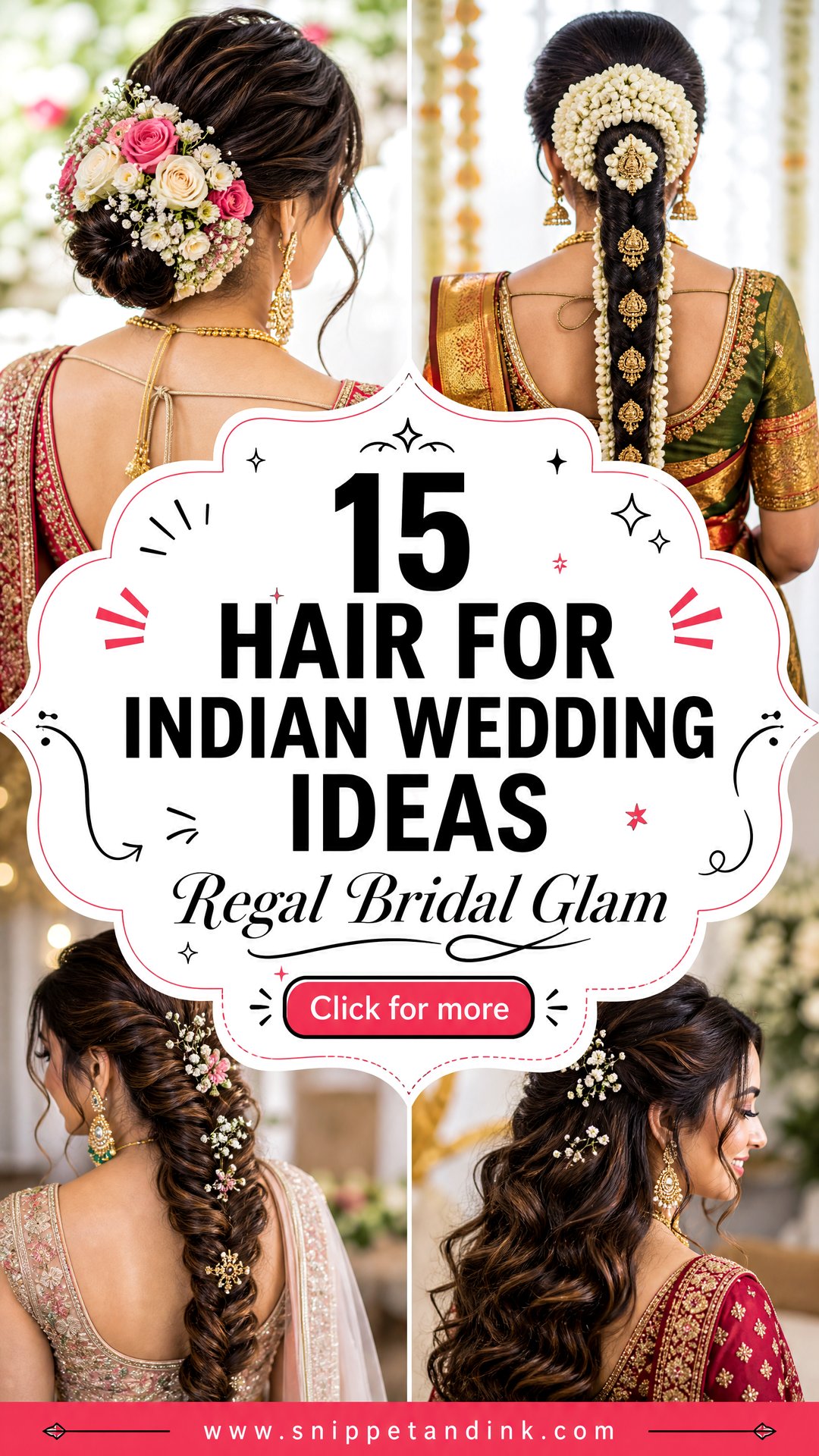 15 Hair for Indian Wedding Ideas for Regal Glam - 15 Hair for Indian Wedding Ideas for Regal Glam