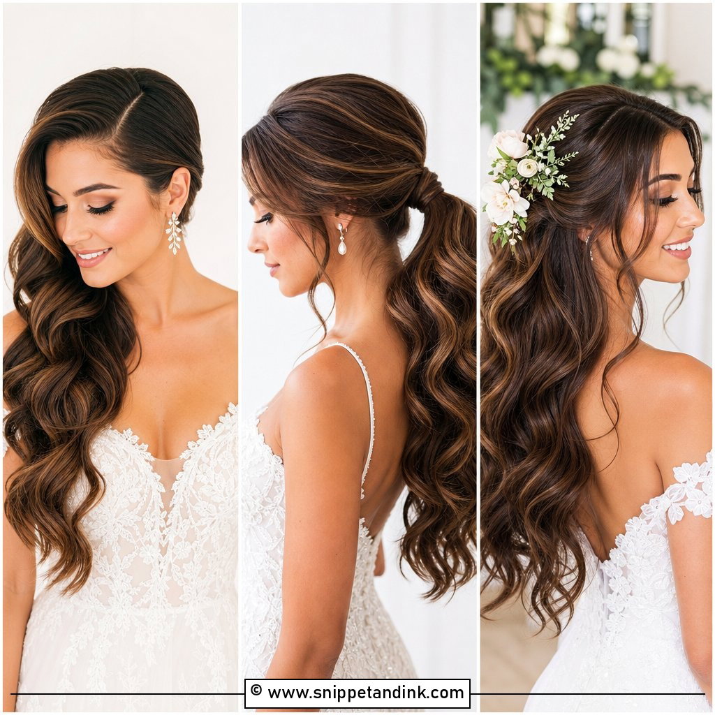 15 Hair to the Side Wedding Styles for Elegant Guests