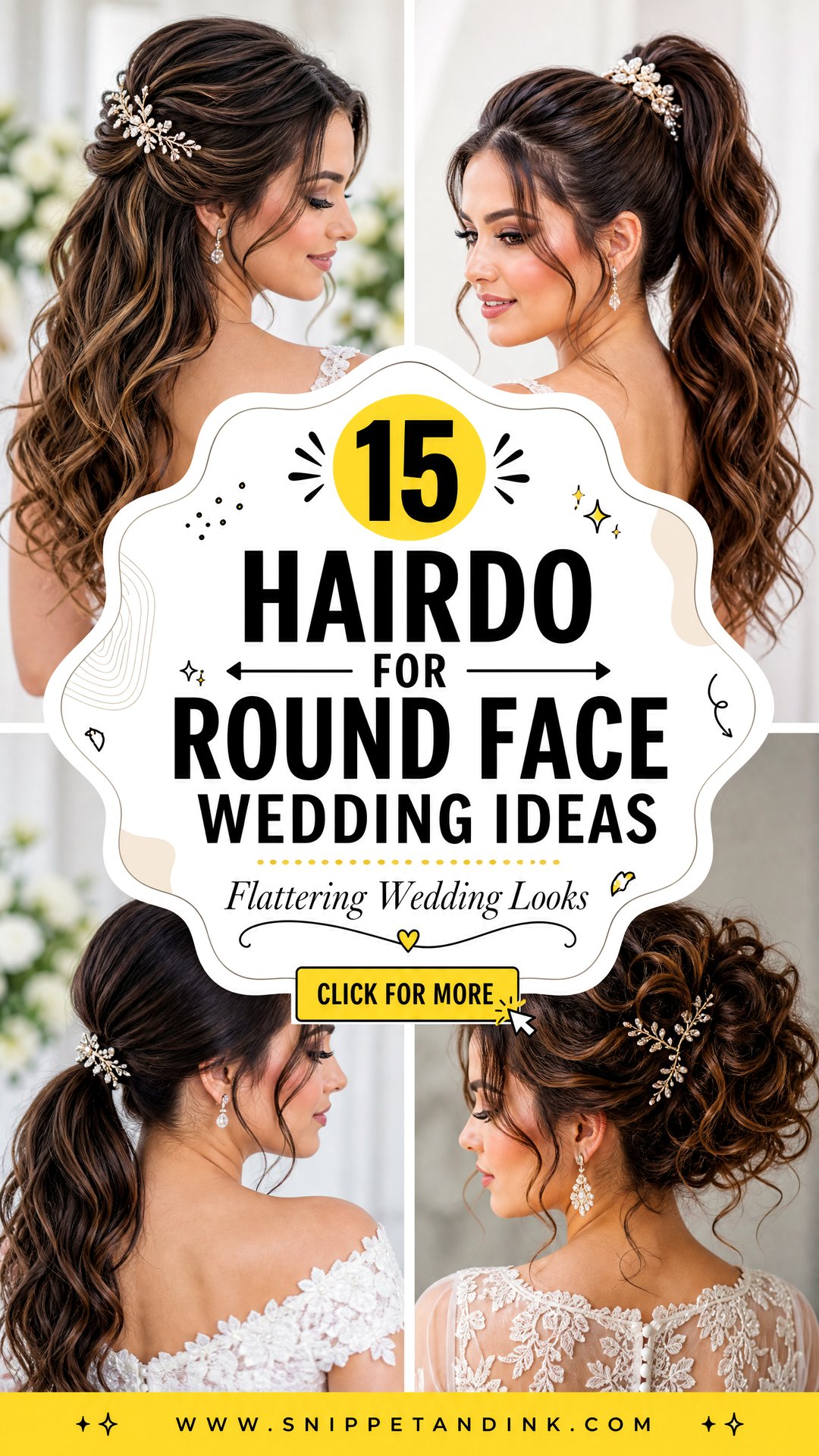 15 Hairdo for Round Face Wedding Ideas Flattering Looks - 15 Hairdo for Round Face Wedding Ideas: Flattering Looks