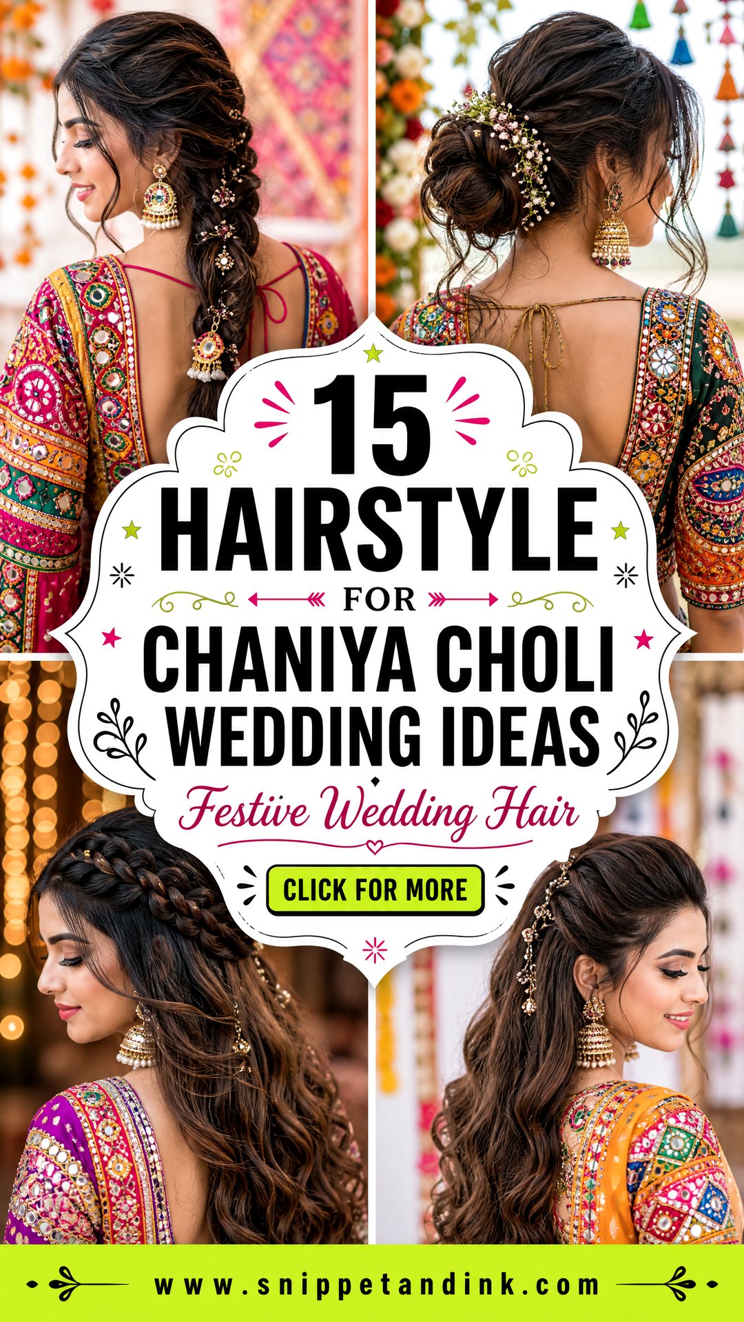 15 Hairstyle for Chaniya Choli Wedding Ideas Festive - 15 Hairstyle for Chaniya Choli Wedding Ideas: Festive