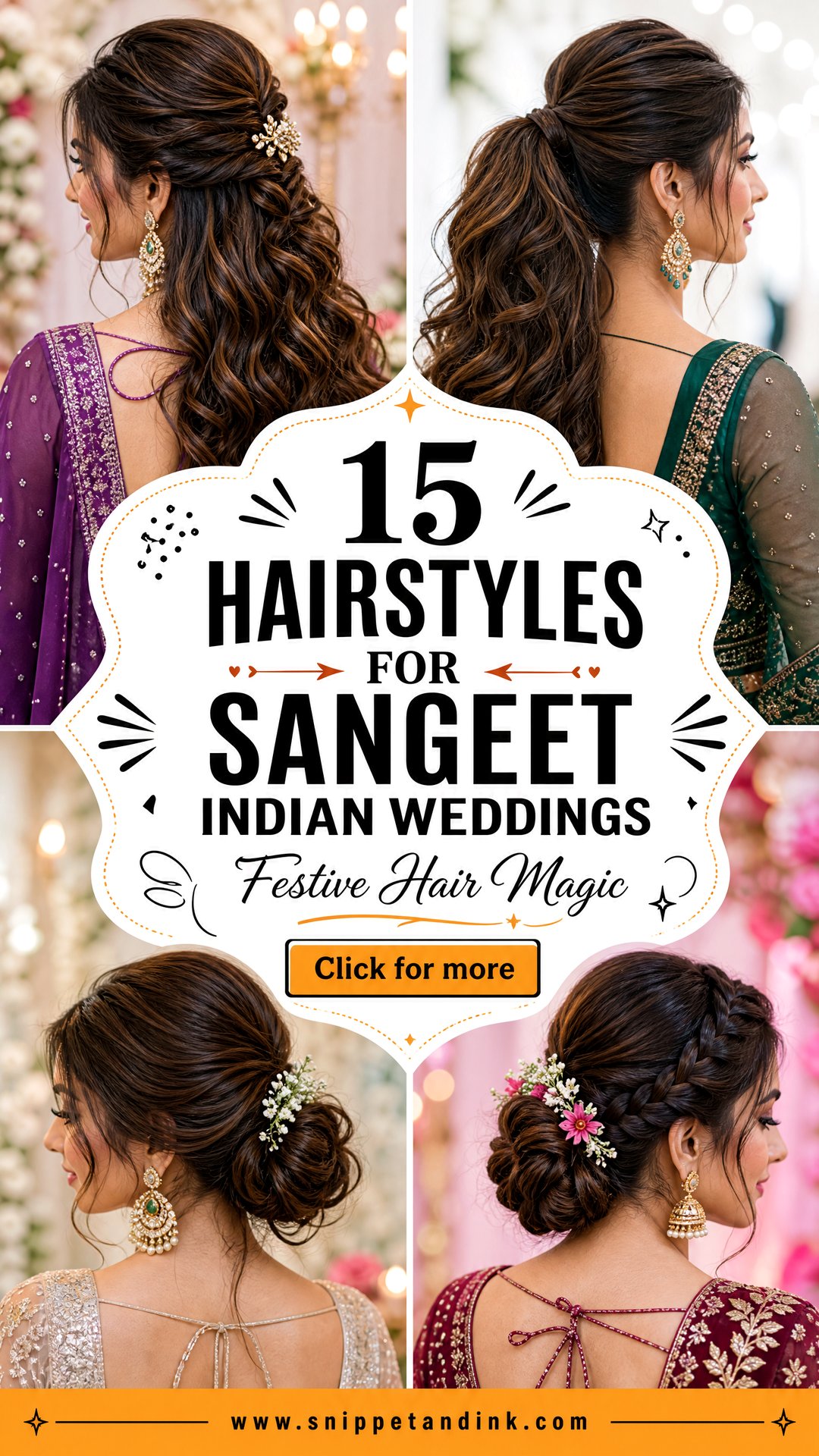 15 Hairstyles for Sangeet Indian Weddings Festive Looks - 15 Hairstyles for Sangeet Indian Weddings: Festive Looks