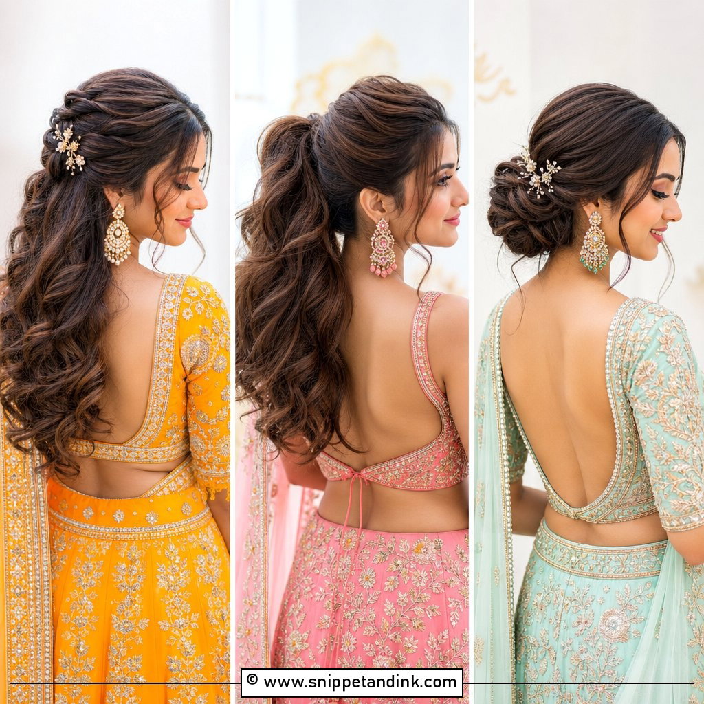 15 Hairstyles for Sangeet Indian Weddings Festive Looks