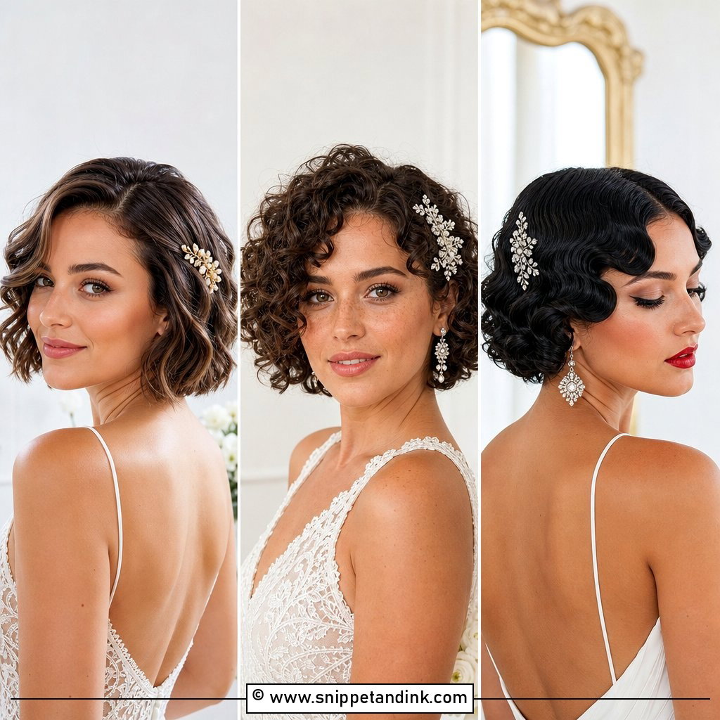 15 Hairstyles for Short Hair for a Wedding Chic Looks
