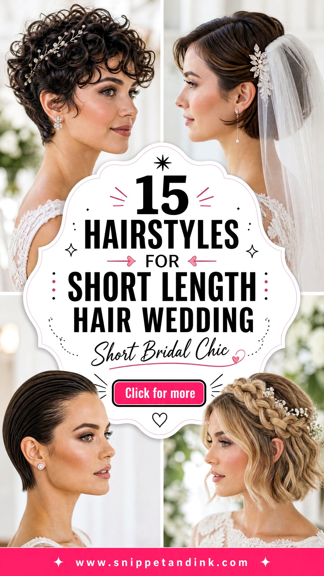 15 Hairstyles for Short Length Hair Wedding Looks - 15 Hairstyles for Short Length Hair Wedding Looks
