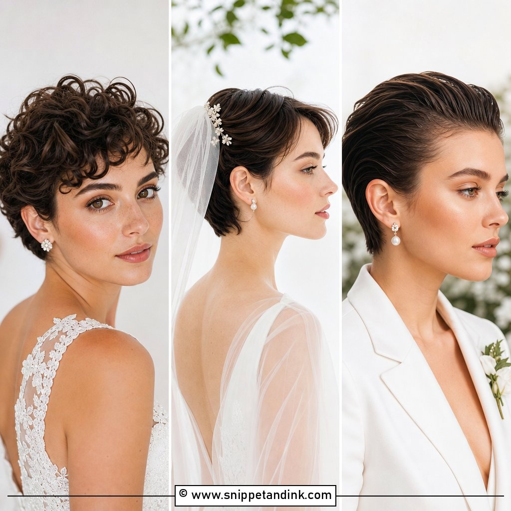 15 Hairstyles for Short Length Hair Wedding Looks