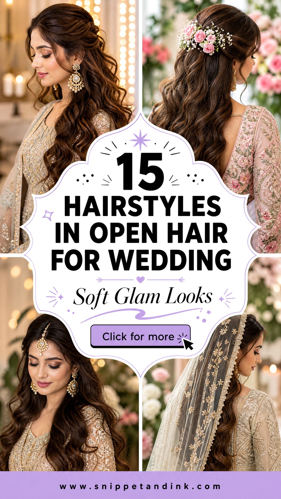 15 Hairstyles in Open Hair for Wedding Glam Looks - 15 Hairstyles in Open Hair for Wedding Glam Looks