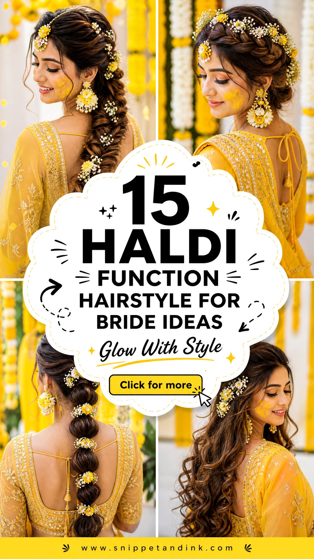 15 Haldi Function Hairstyle for Bride Ideas to Glow - 15 Haldi Function Hairstyle for Bride Ideas to Glow