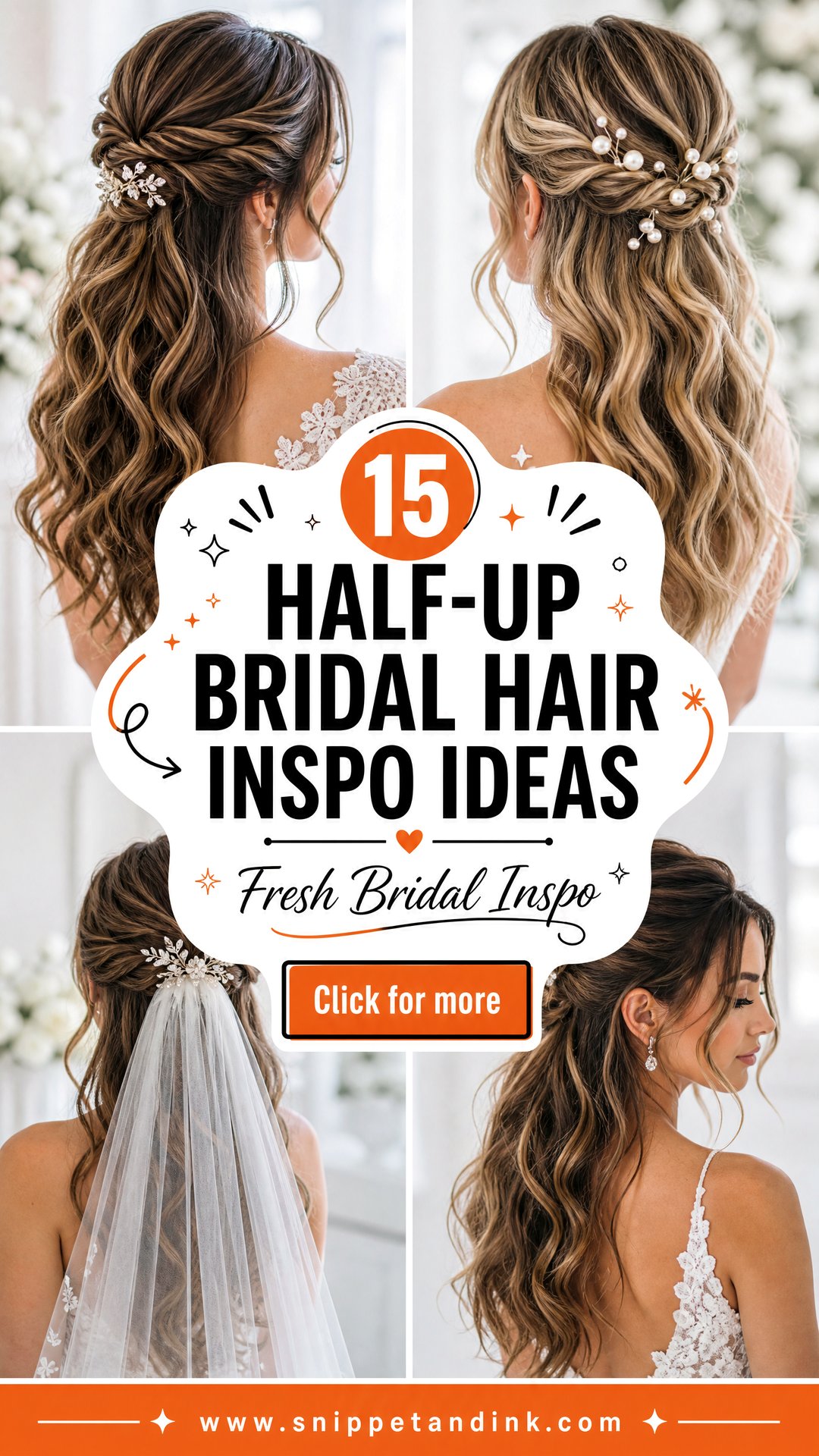 15 Half-Up Bridal Hair Inspo Ideas for Modern Brides - 15 Half-Up Bridal Hair Inspo Ideas for Modern Brides