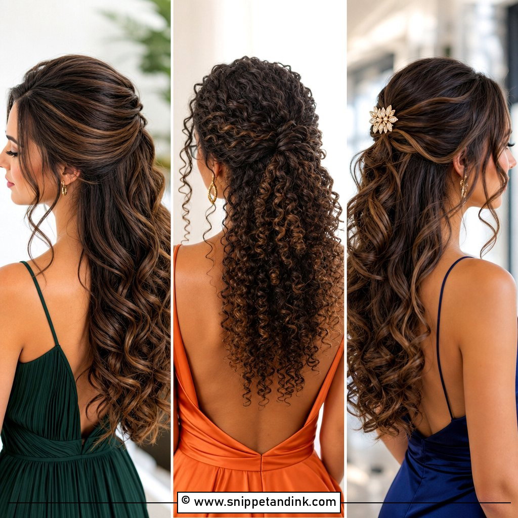 15 Half-Up Curls Wedding Guest Hairstyles to Try