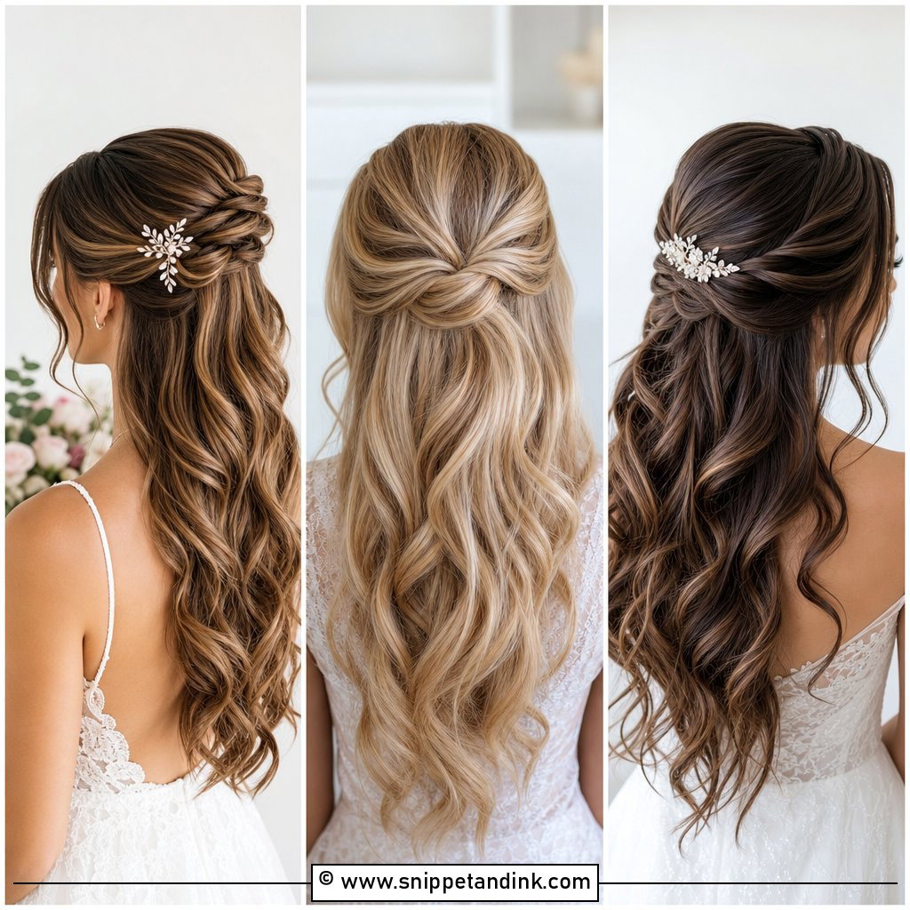 15 Half-Up Hair Dos for Wedding Looks Brides Will Love