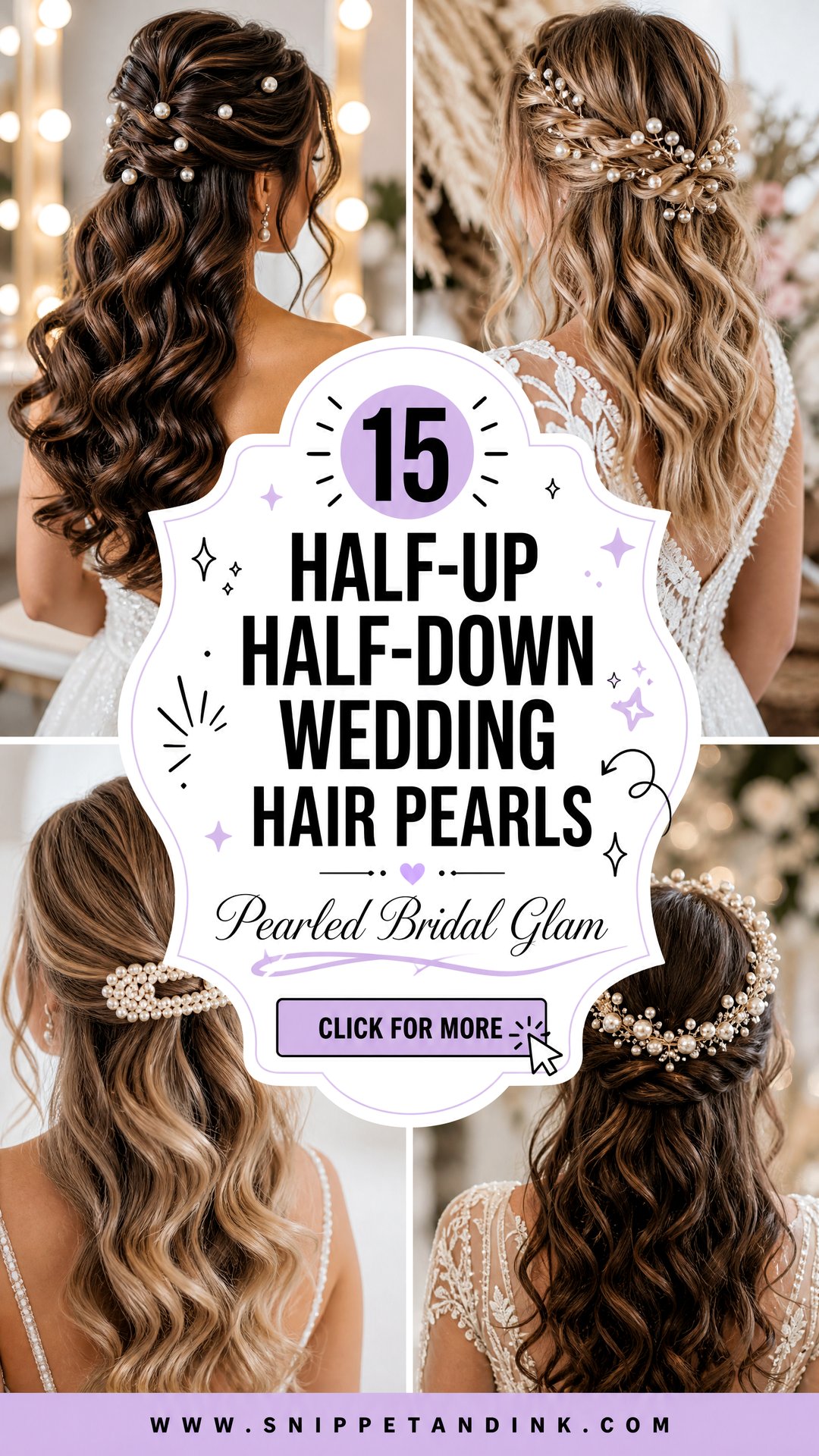 15 Half-Up Half-Down Wedding Hair Pearls for Luxe Brides - 15 Half-Up Half-Down Wedding Hair Pearls for Luxe Brides