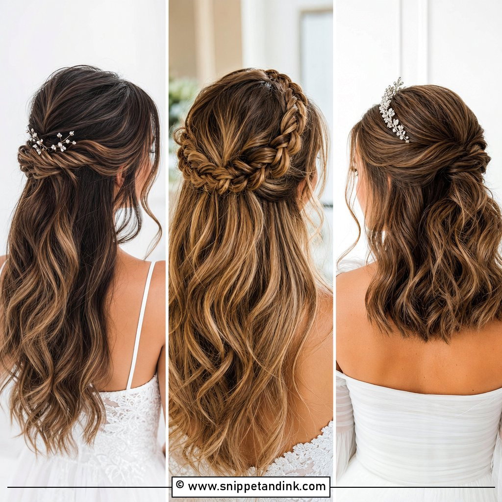 15 Half-Up Wedding Day Hairstyles for a Picture-Perfect Look