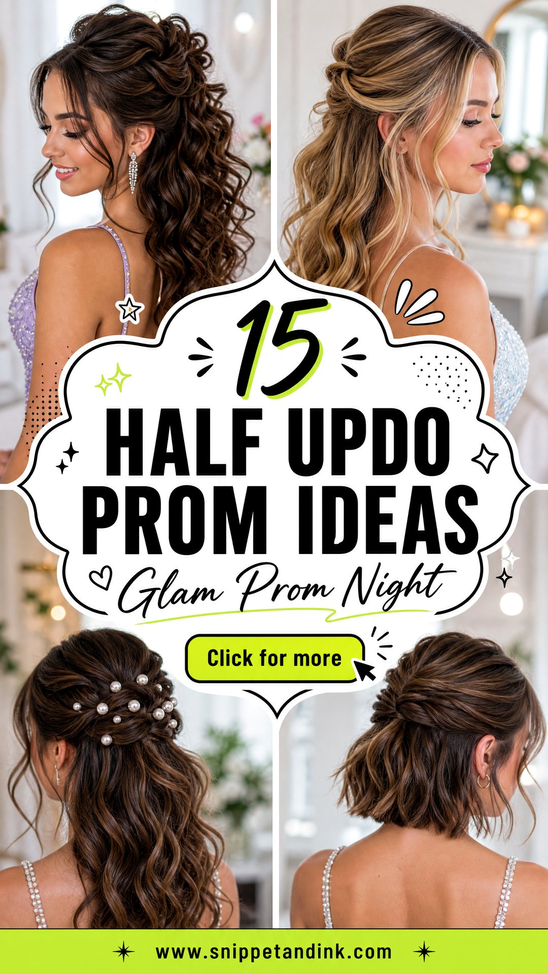 15 Half Updo Prom Ideas for a Glamorous Night Out - 15 Half Updo Prom Ideas for a Glamorous Night Out