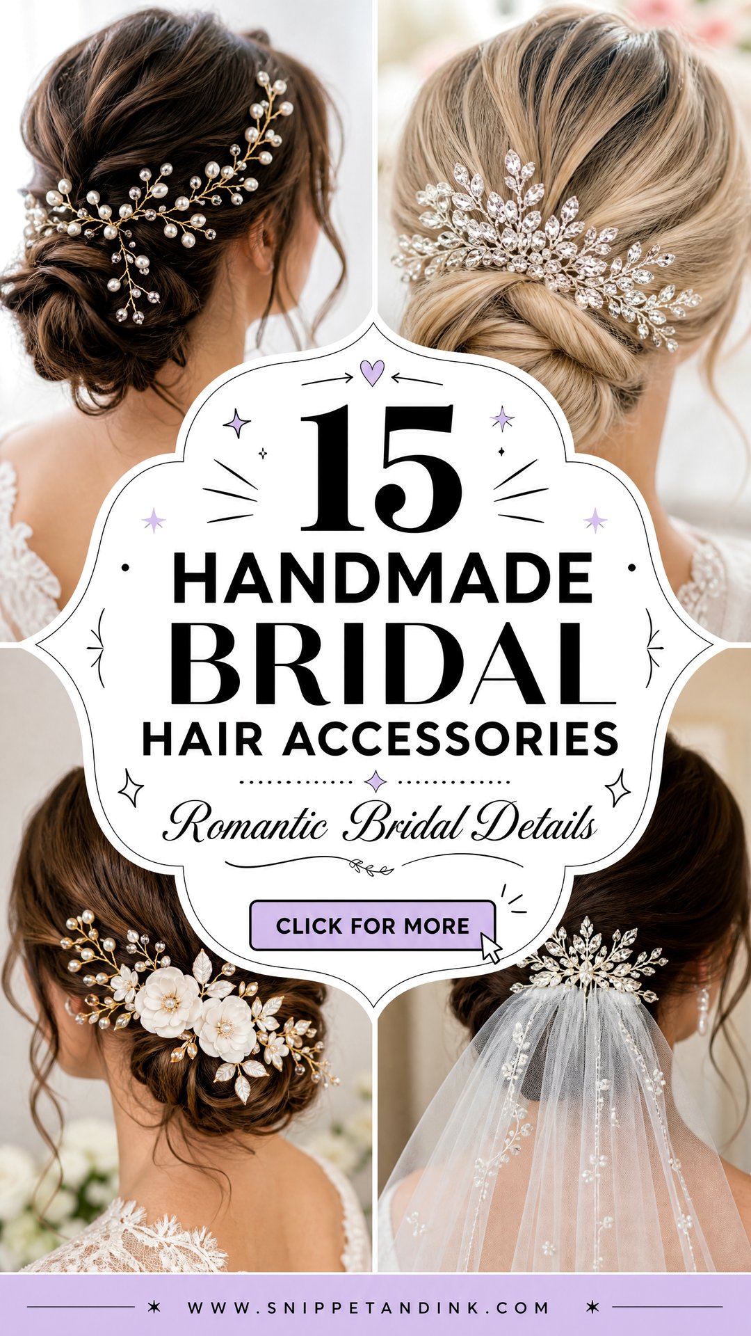15 Handmade Bridal Hair Accessories for Romantic Brides - 15 Handmade Bridal Hair Accessories for Romantic Brides