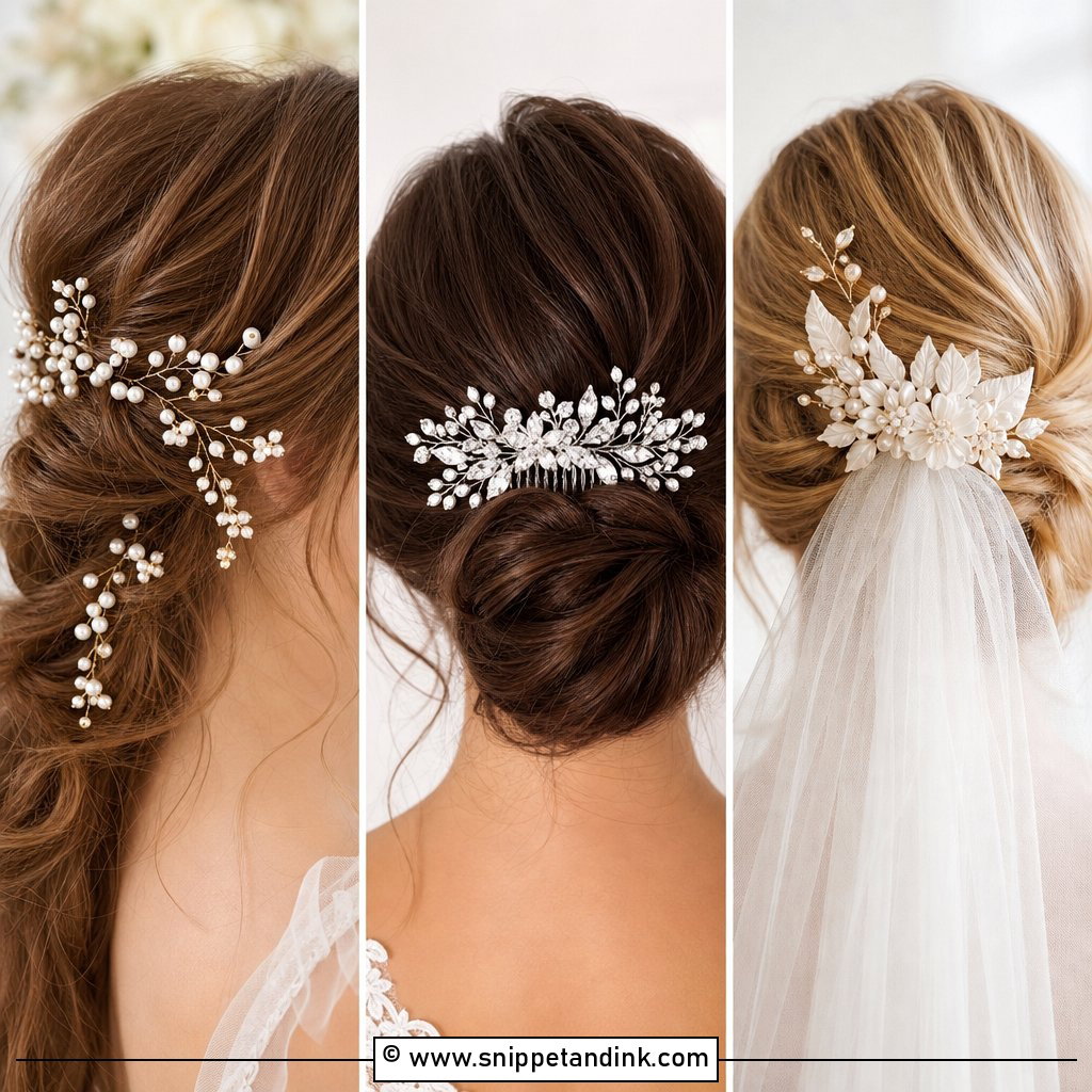 15 Handmade Bridal Hair Accessories for Romantic Brides